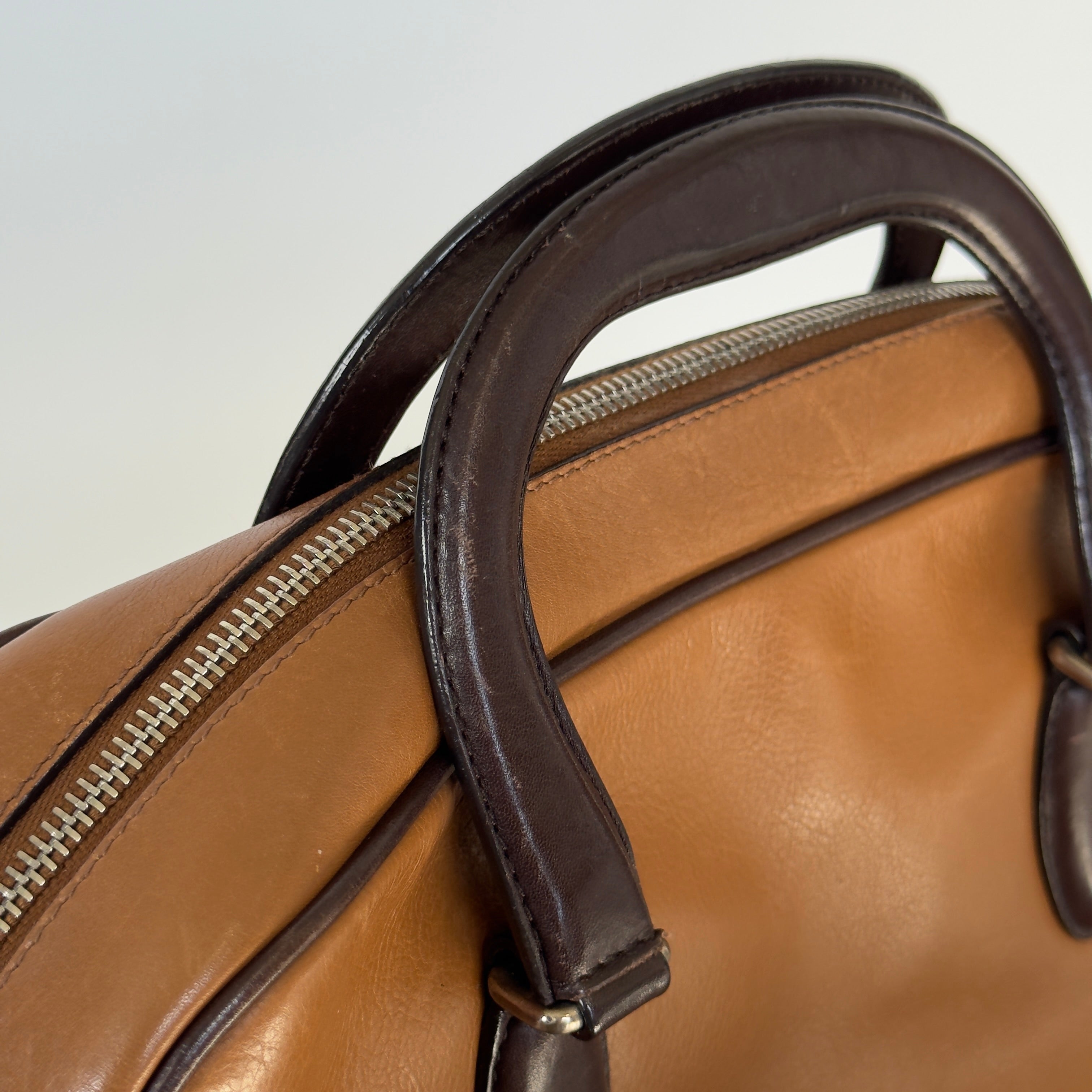 Vintage Miu Miu Cognac Boston Bag - Queen May