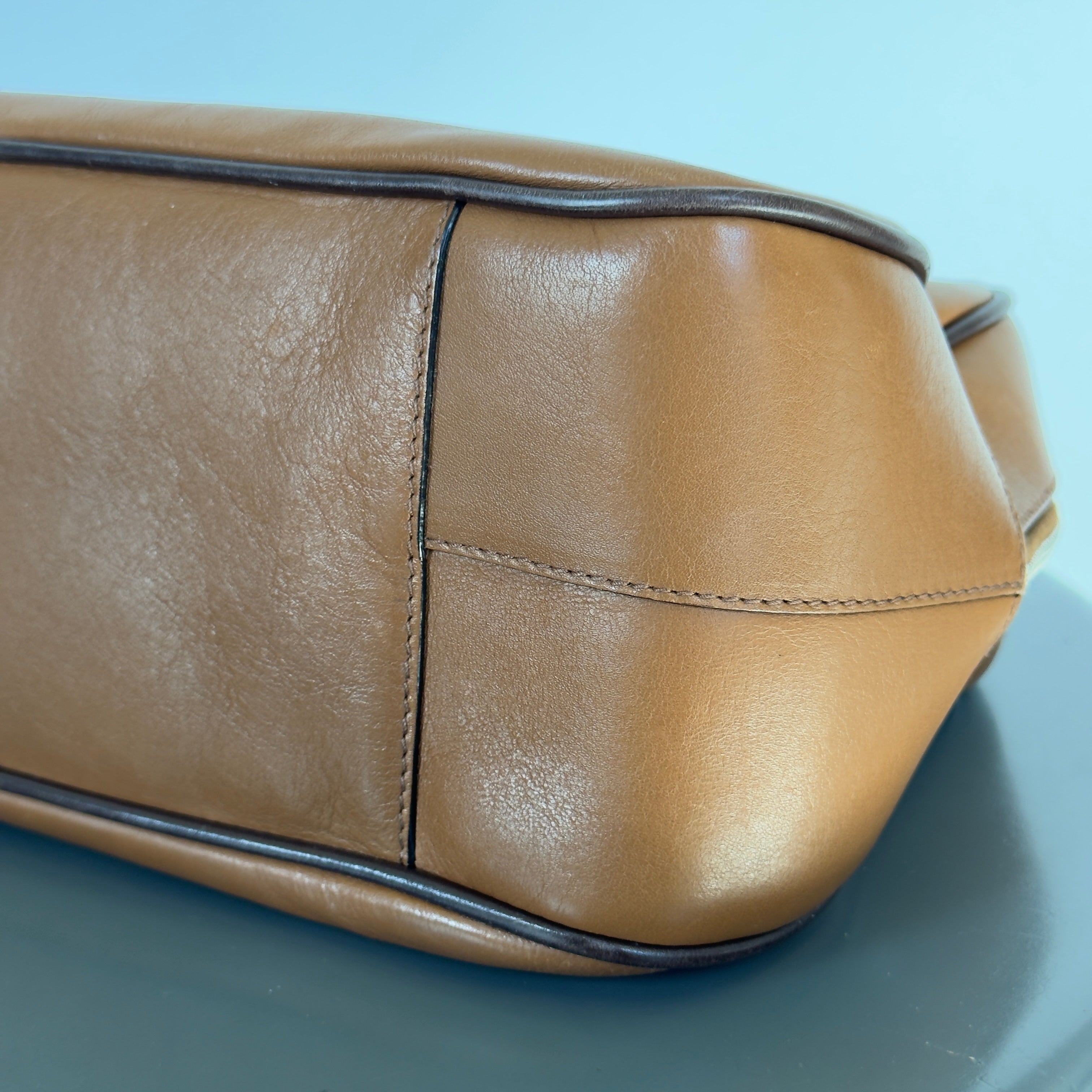 Vintage Miu Miu Cognac Boston Bag - Queen May