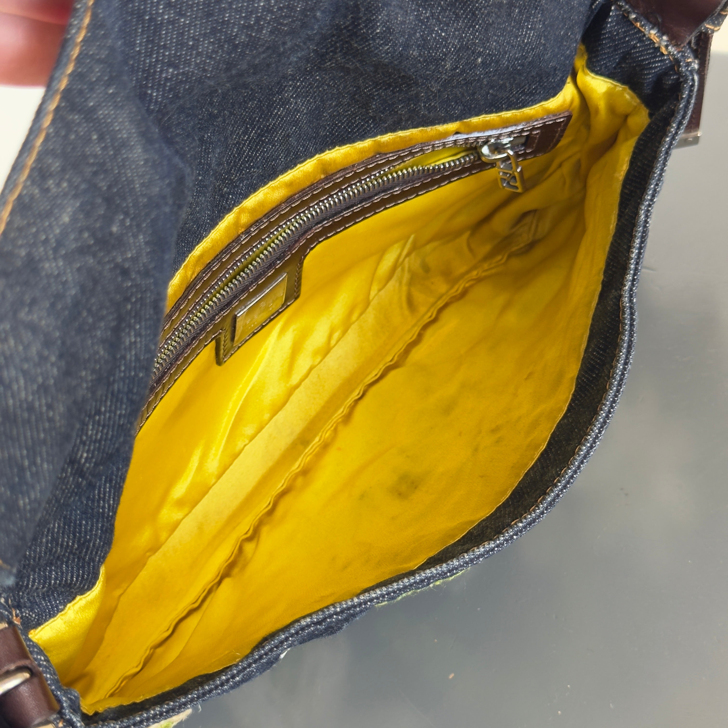 Fendi Denim Floral Baguette - Queen May