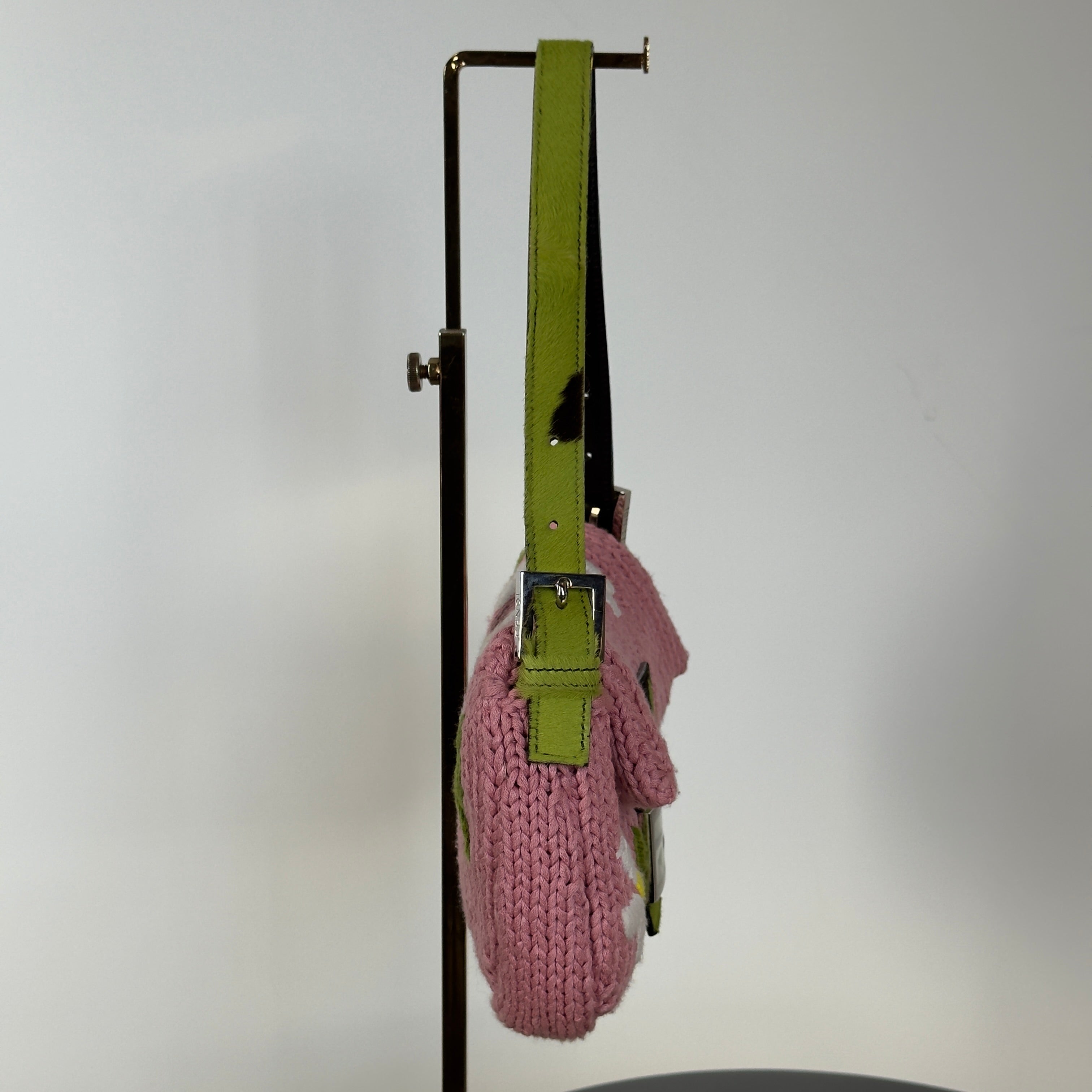 Fendi Knit Floral Baguette Ponyhair - Queen May