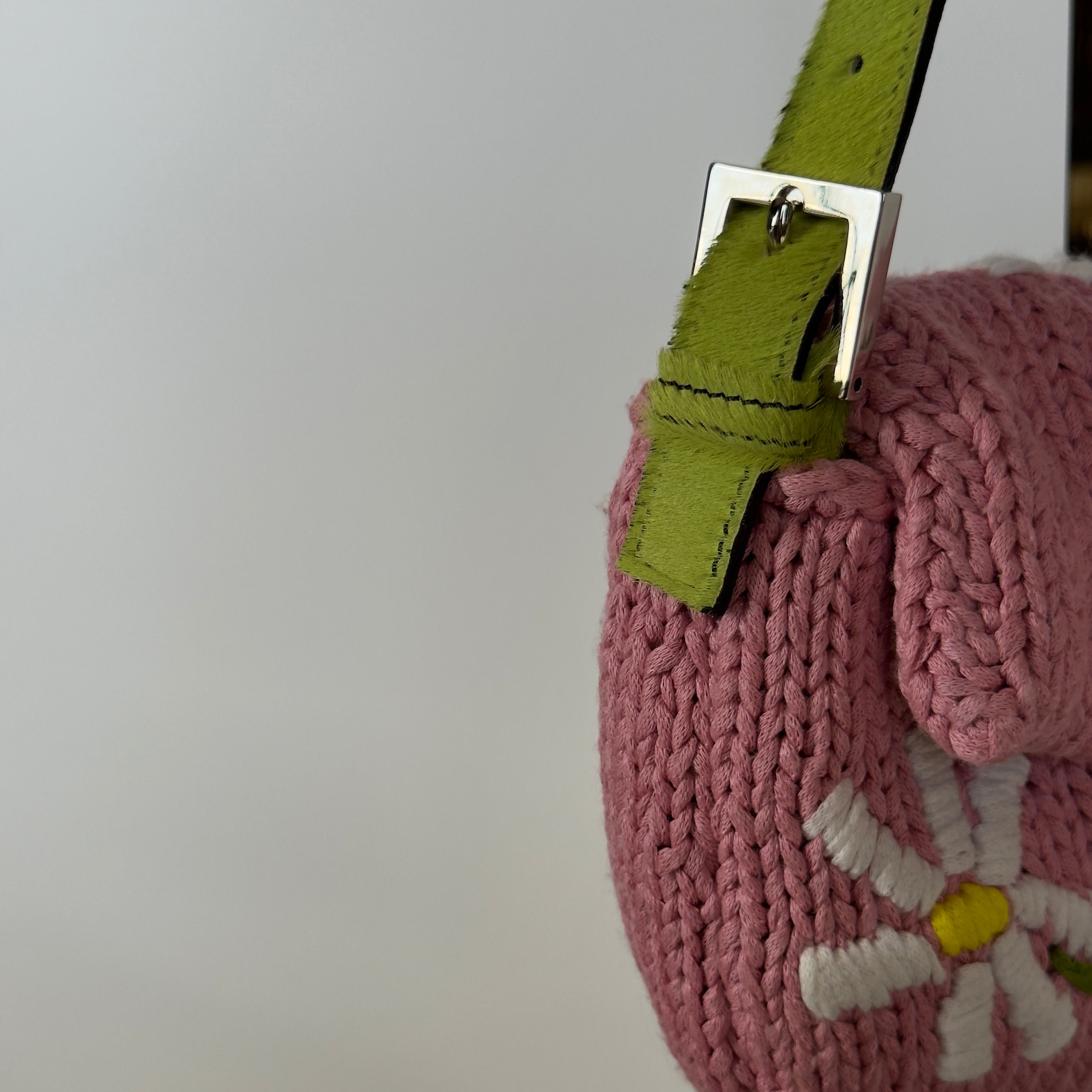 Fendi Knit Floral Baguette Ponyhair - Queen May