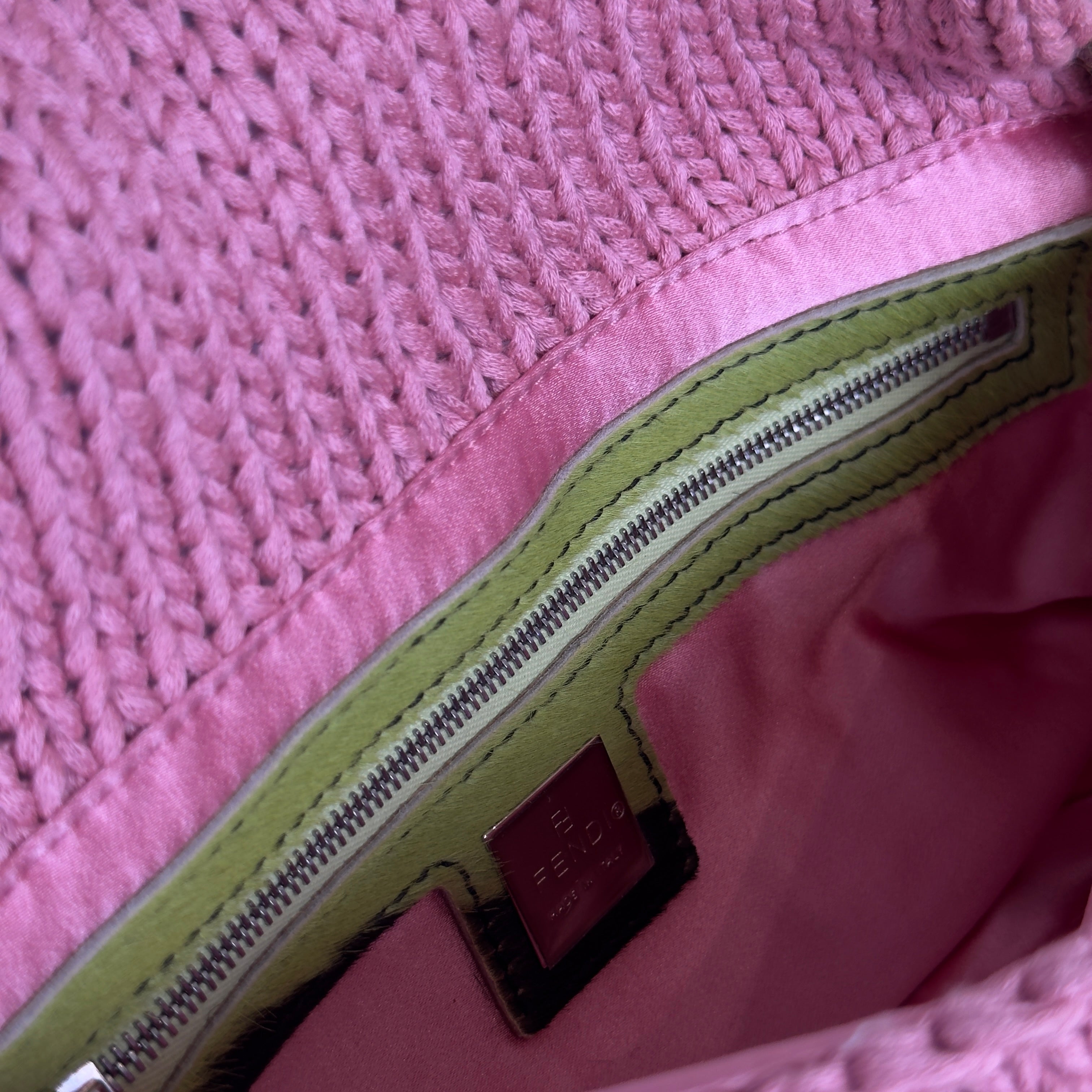 Fendi Knit Floral Baguette Ponyhair - Queen May