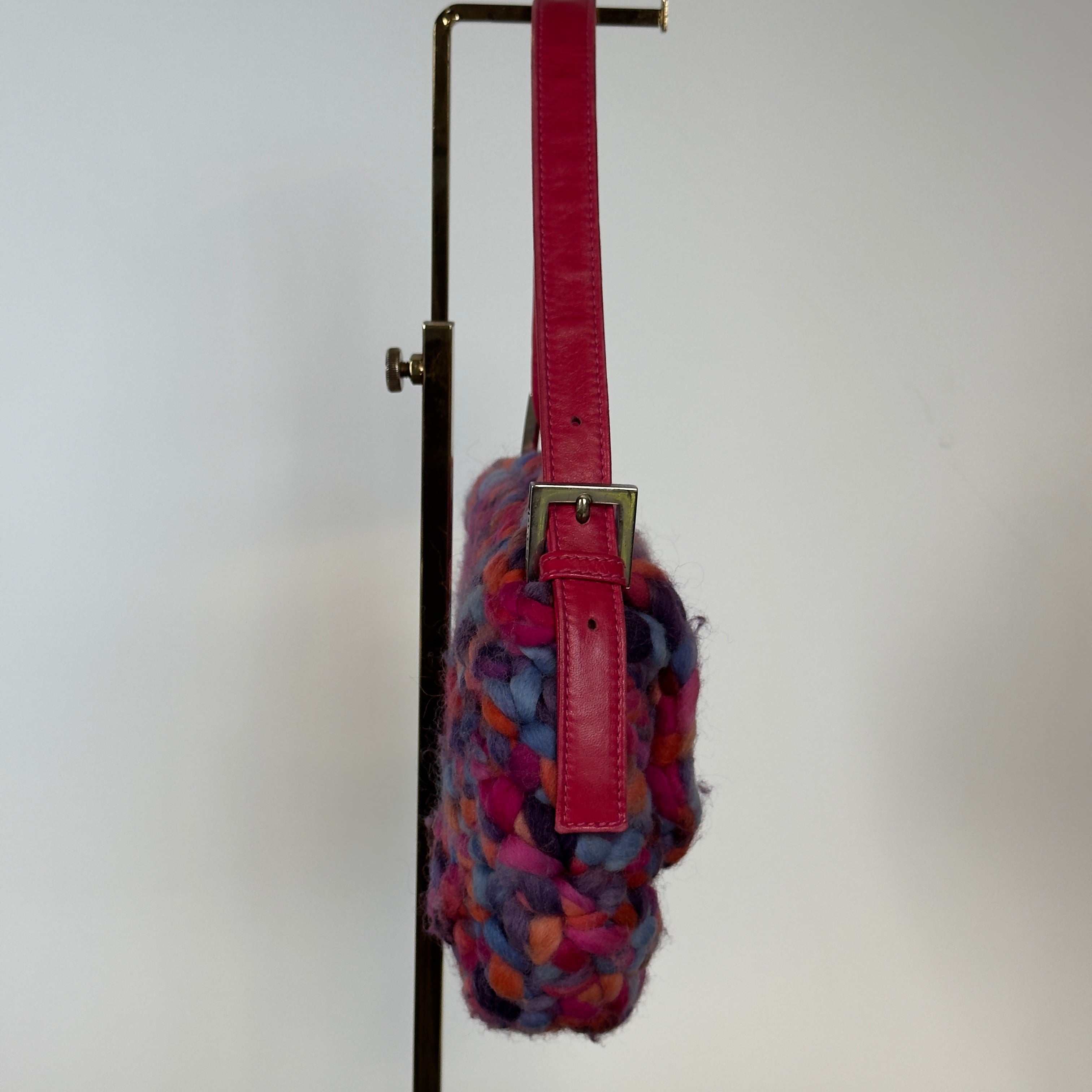 Rare Y2K Era Fendi Crochet Baguette Shoulder Bag - Queen May