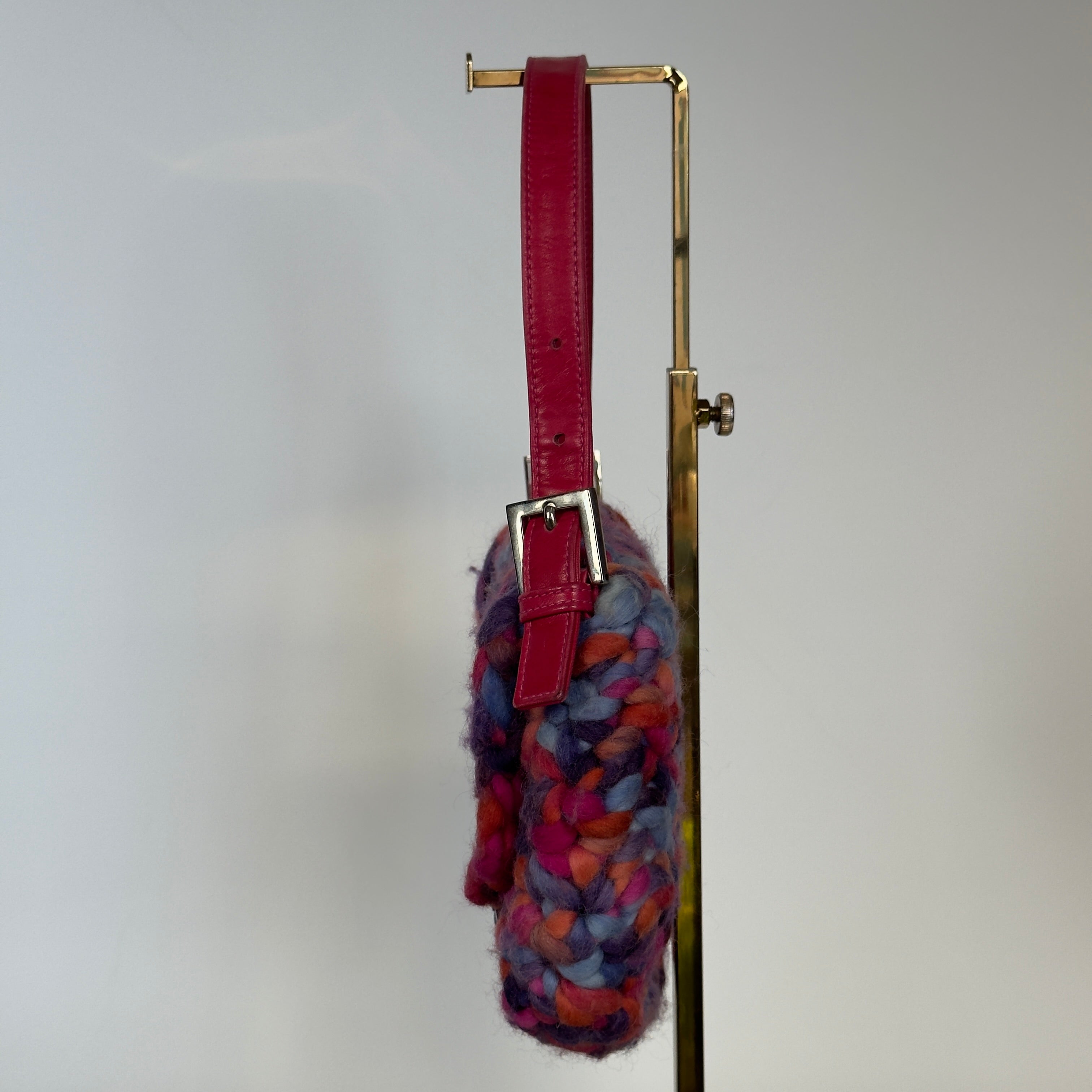 Rare Y2K Era Fendi Crochet Baguette Shoulder Bag - Queen May