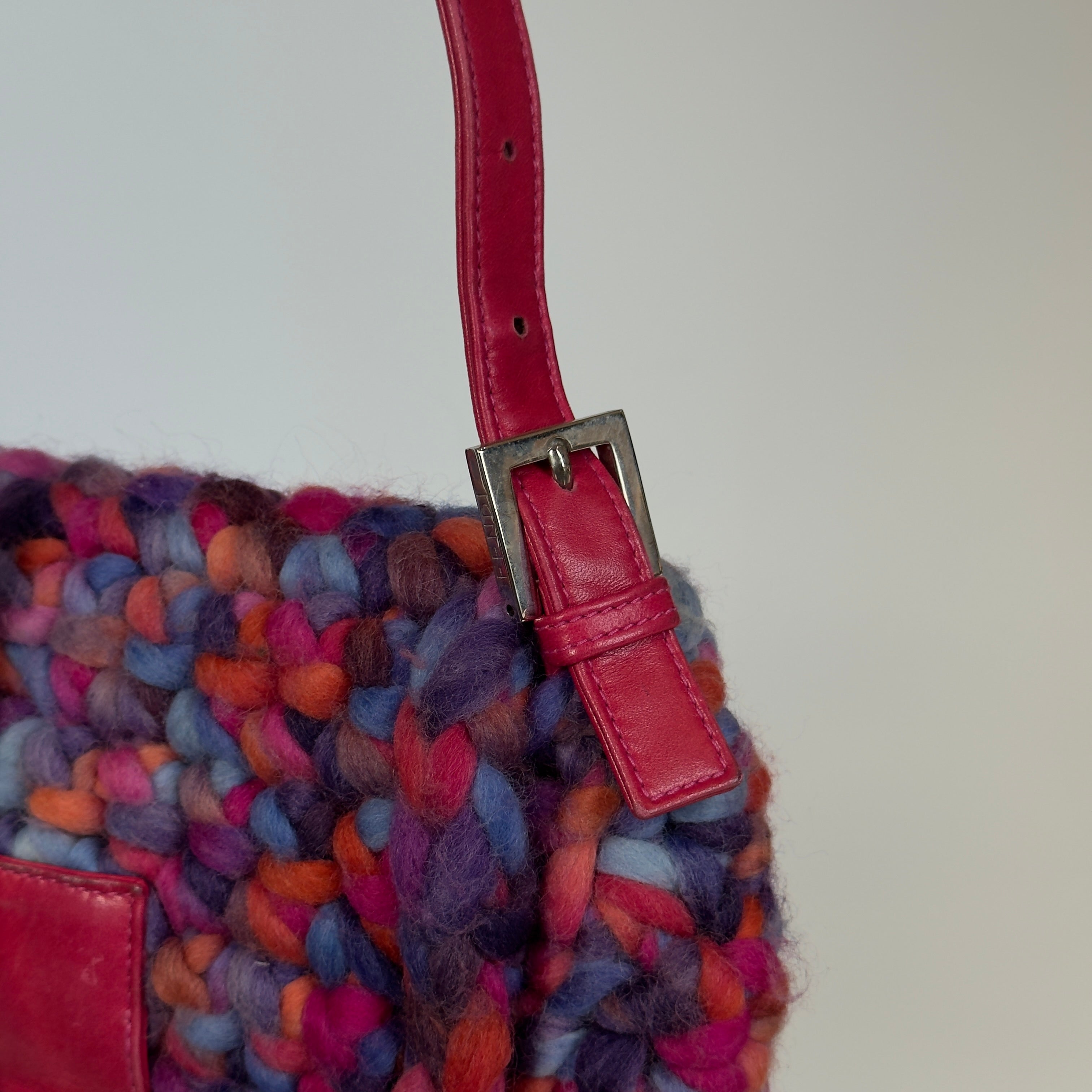 Rare Y2K Era Fendi Crochet Baguette Shoulder Bag - Queen May