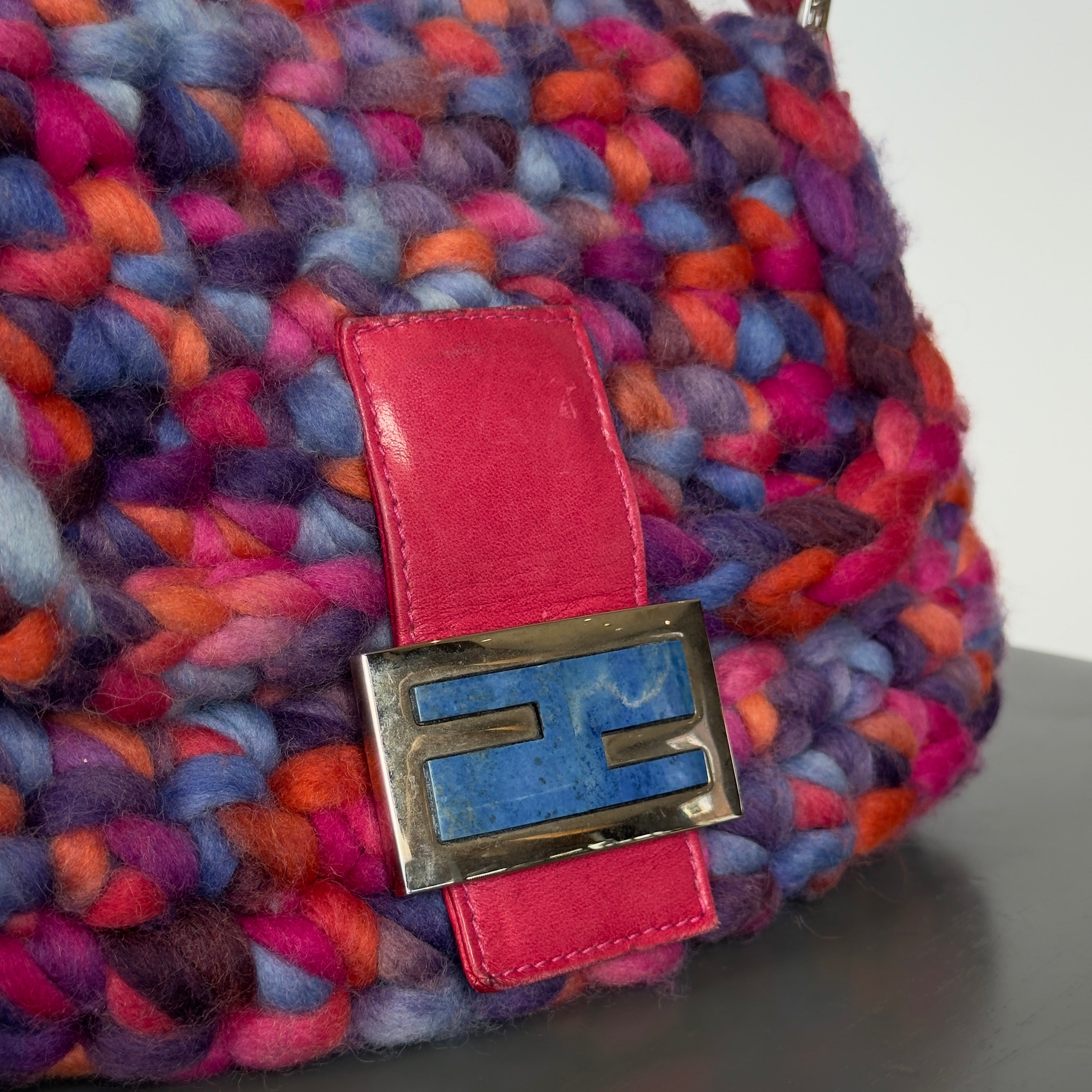 Rare Y2K Era Fendi Crochet Baguette Shoulder Bag - Queen May