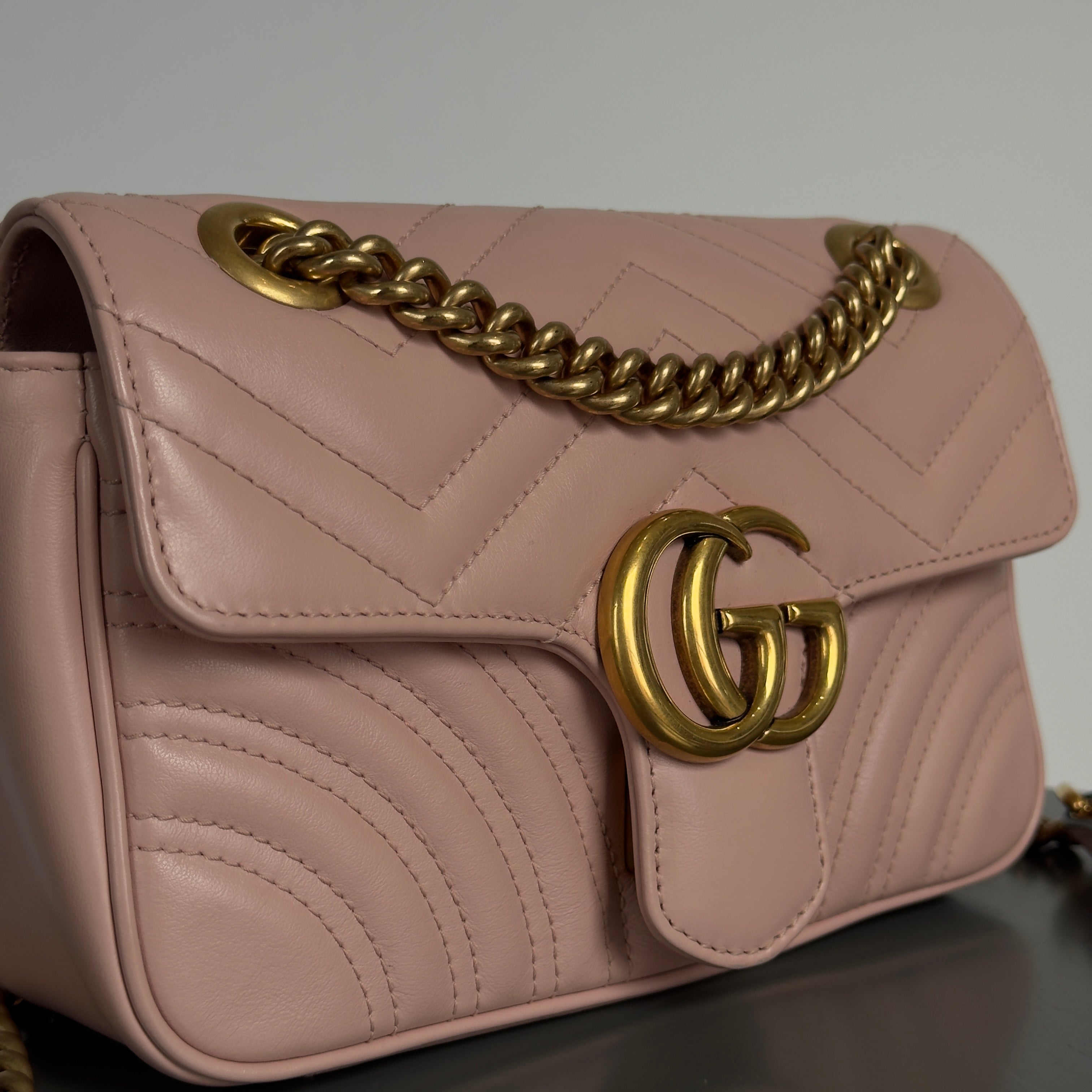 Gucci Pink Small Marmont Crossbody Bag - Queen May