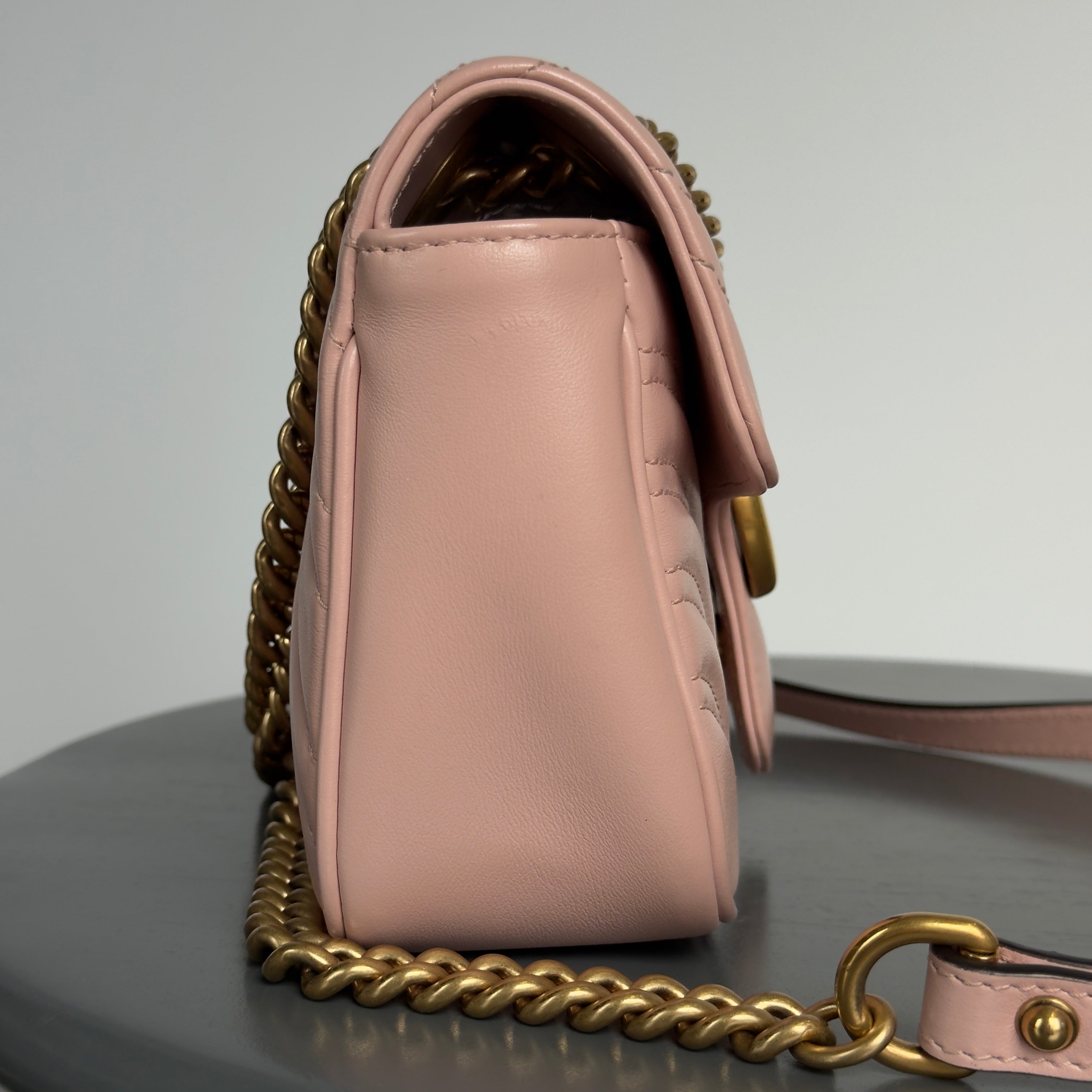 Gucci Pink Small Marmont Crossbody Bag - Queen May