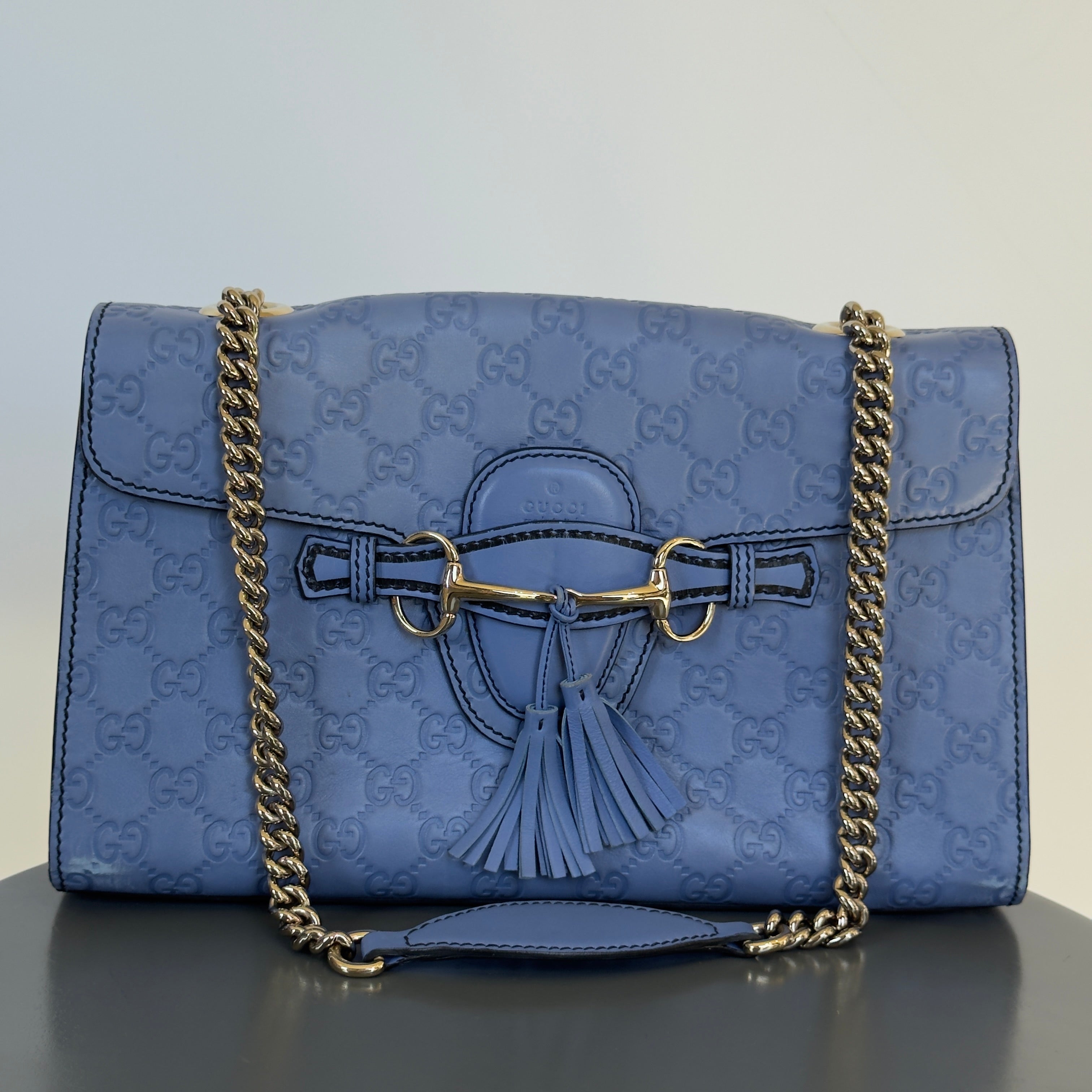 Gucci Emily Guccissima Chain Shoulder Bag