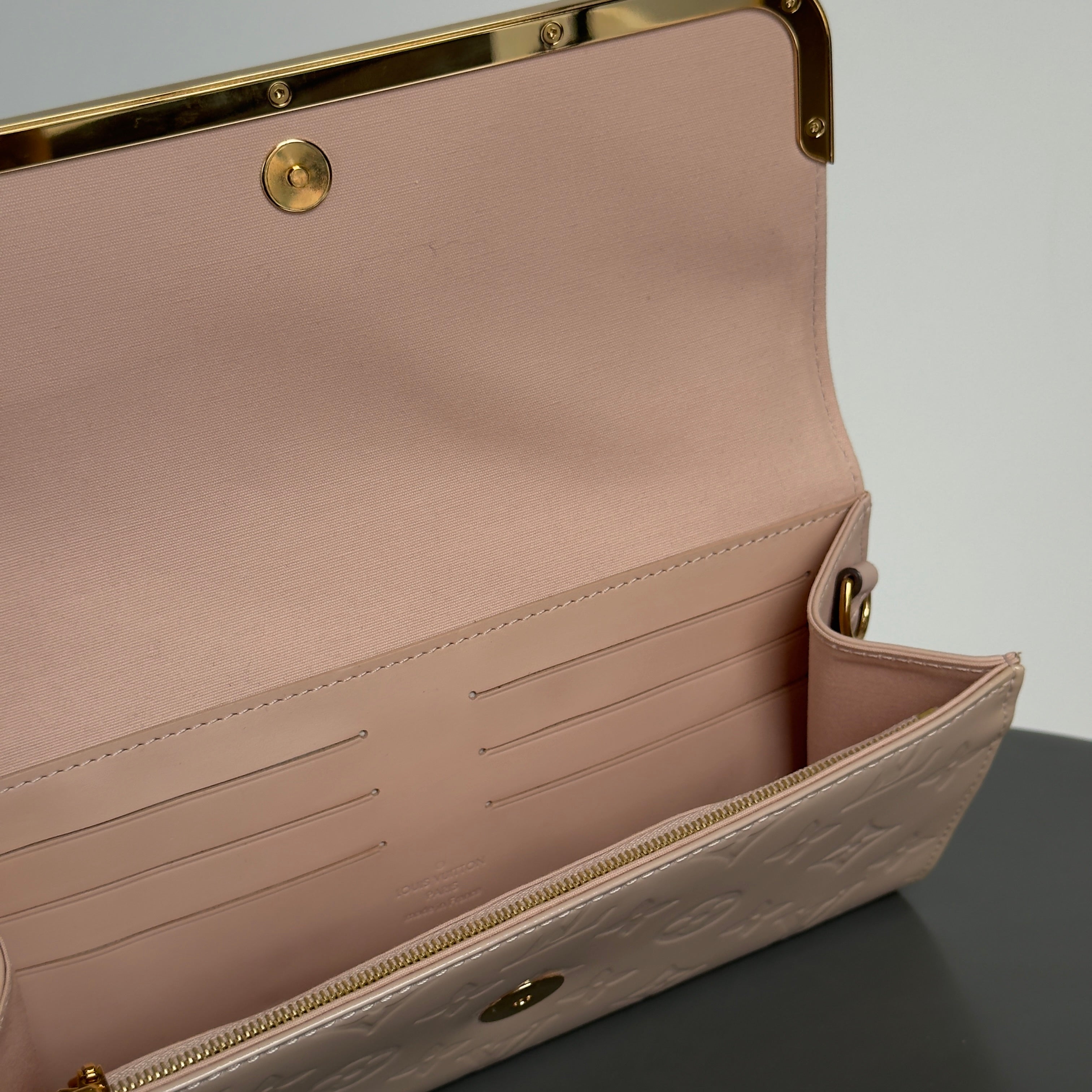 Louis Vuitton Blush Pink Vernis Rossmore MM - Queen May