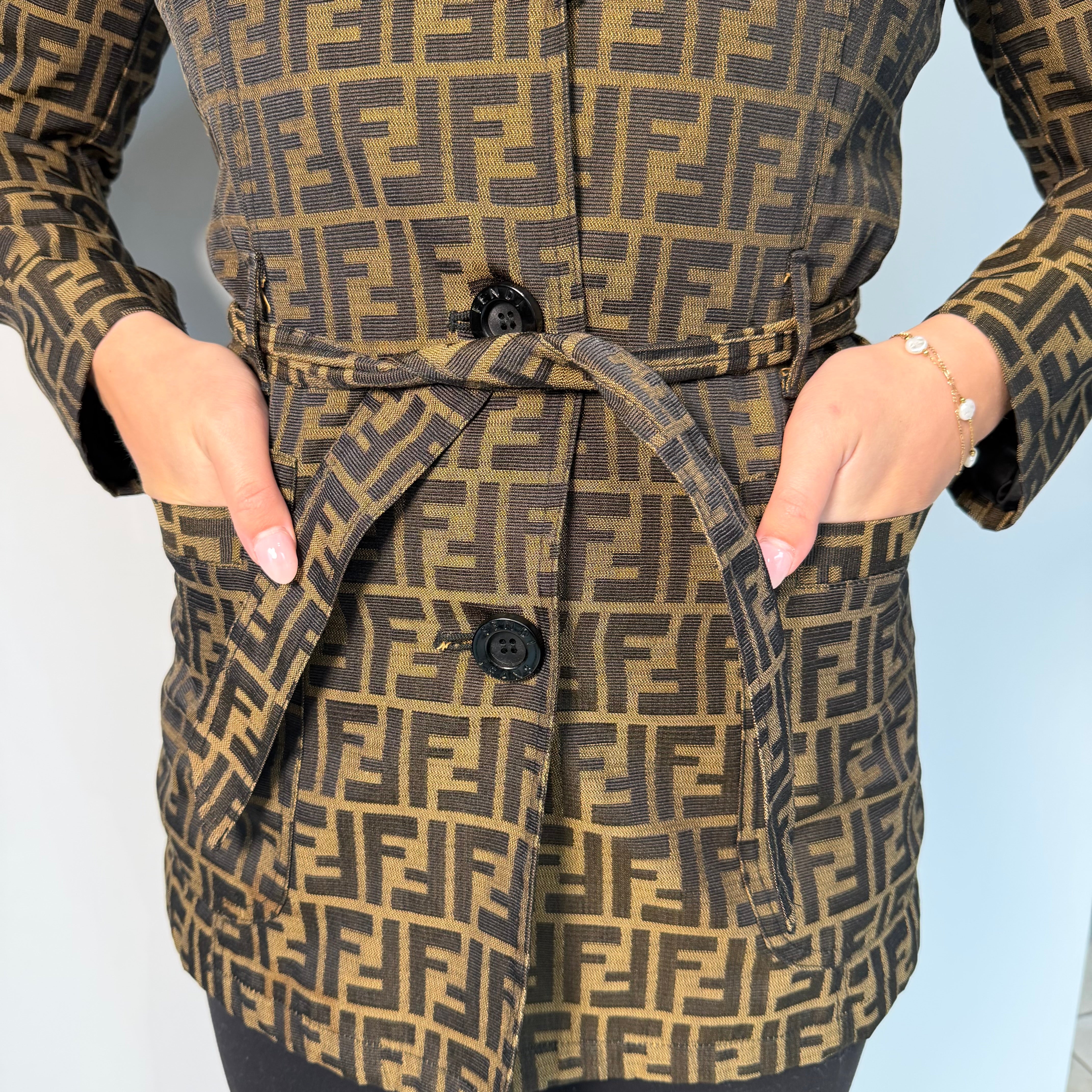 Vintage Fendi FF Zucca Overcoat - Queen May