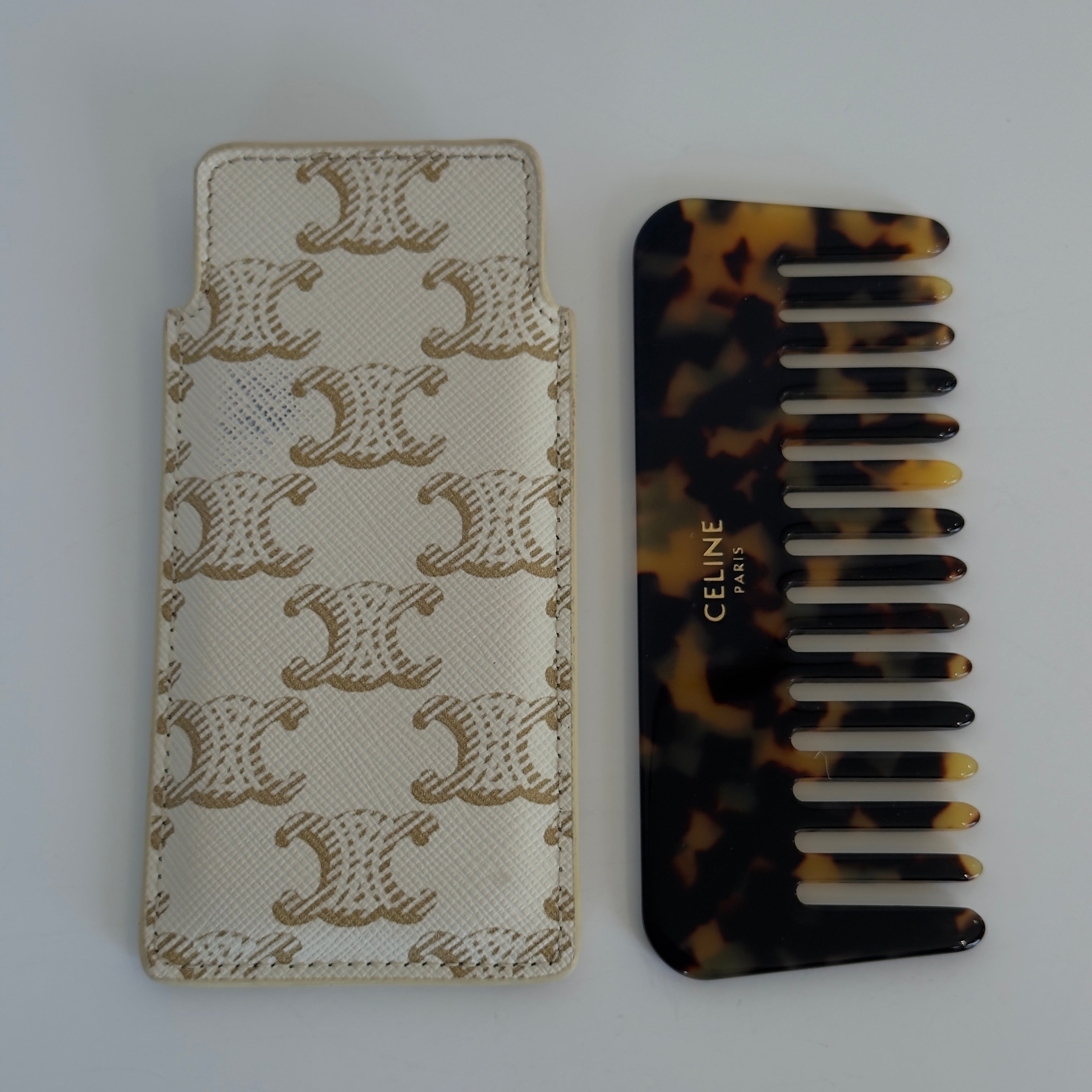 Celine Triomphe Tortoiseshell Hair Comb - Queen May