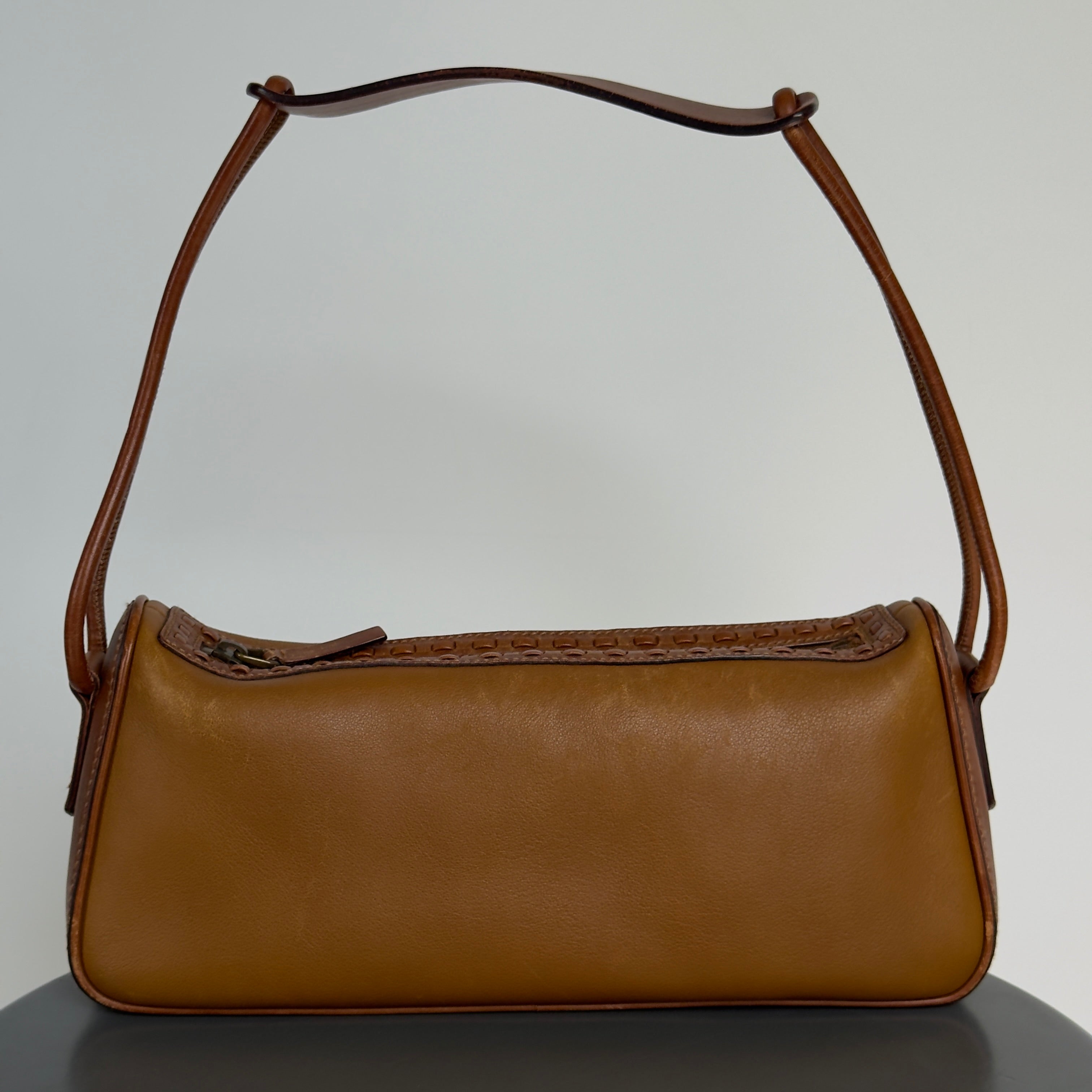 Vintage Gucci Brown Leather Shoulder Bag - Queen May