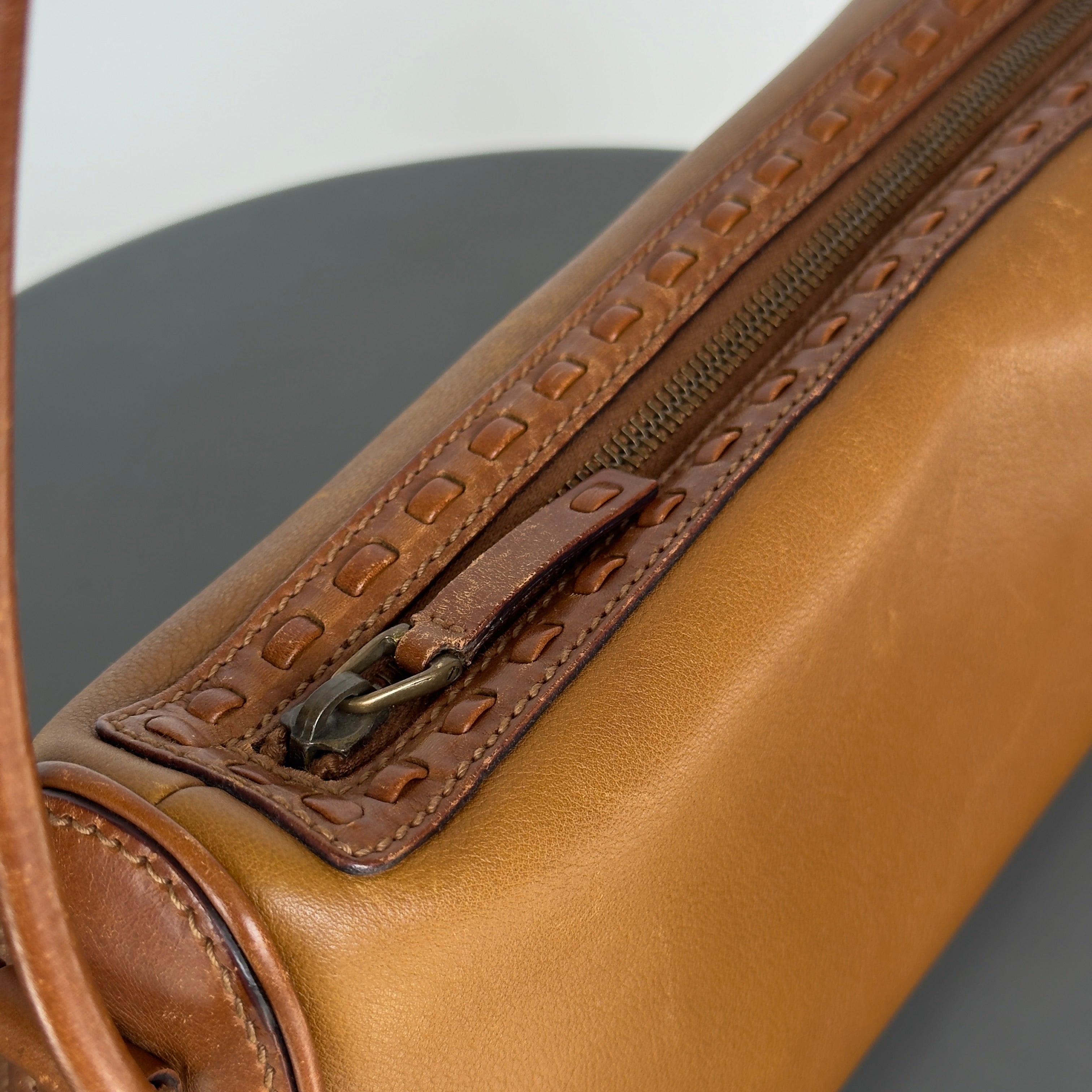 Vintage Gucci Brown Leather Shoulder Bag - Queen May
