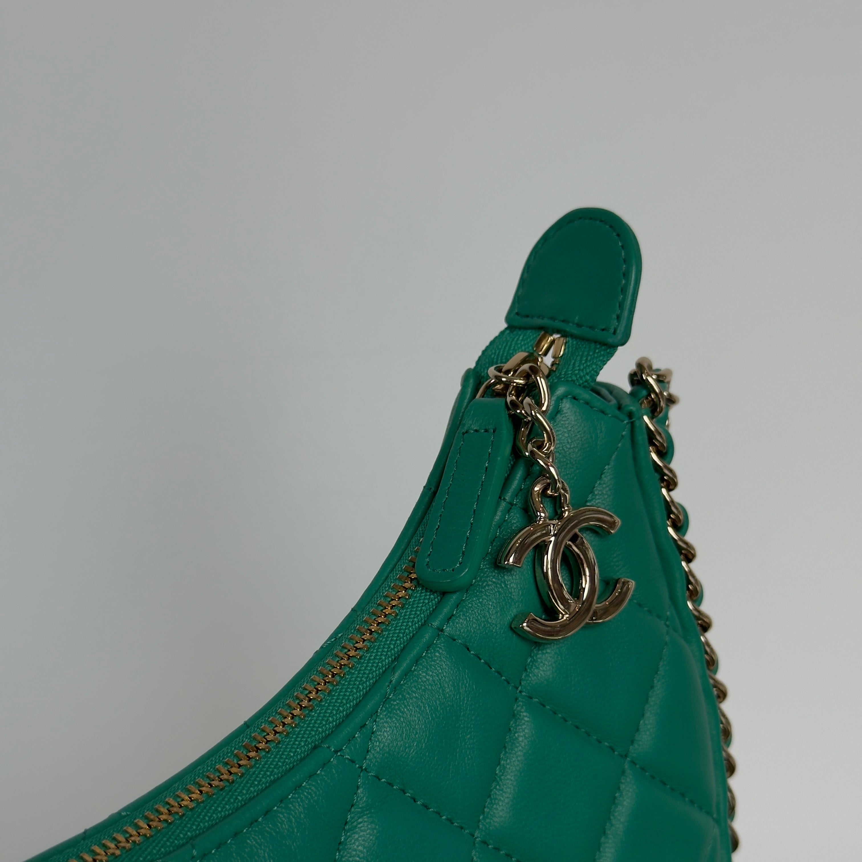 Chanel Small Chain Around Hobo Bag Green - Queen May