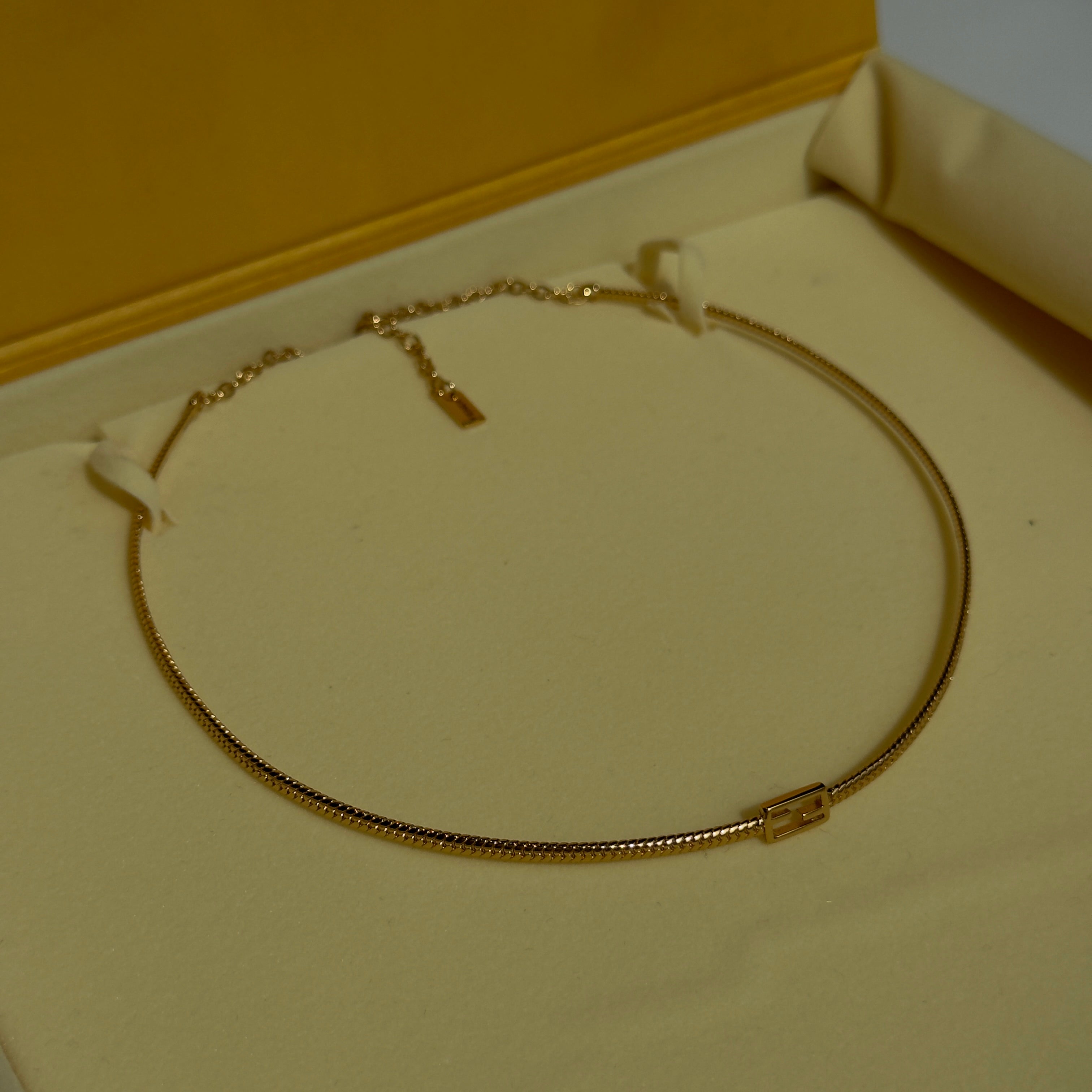 Fendi Baguette Choker Snake Chain - Queen May