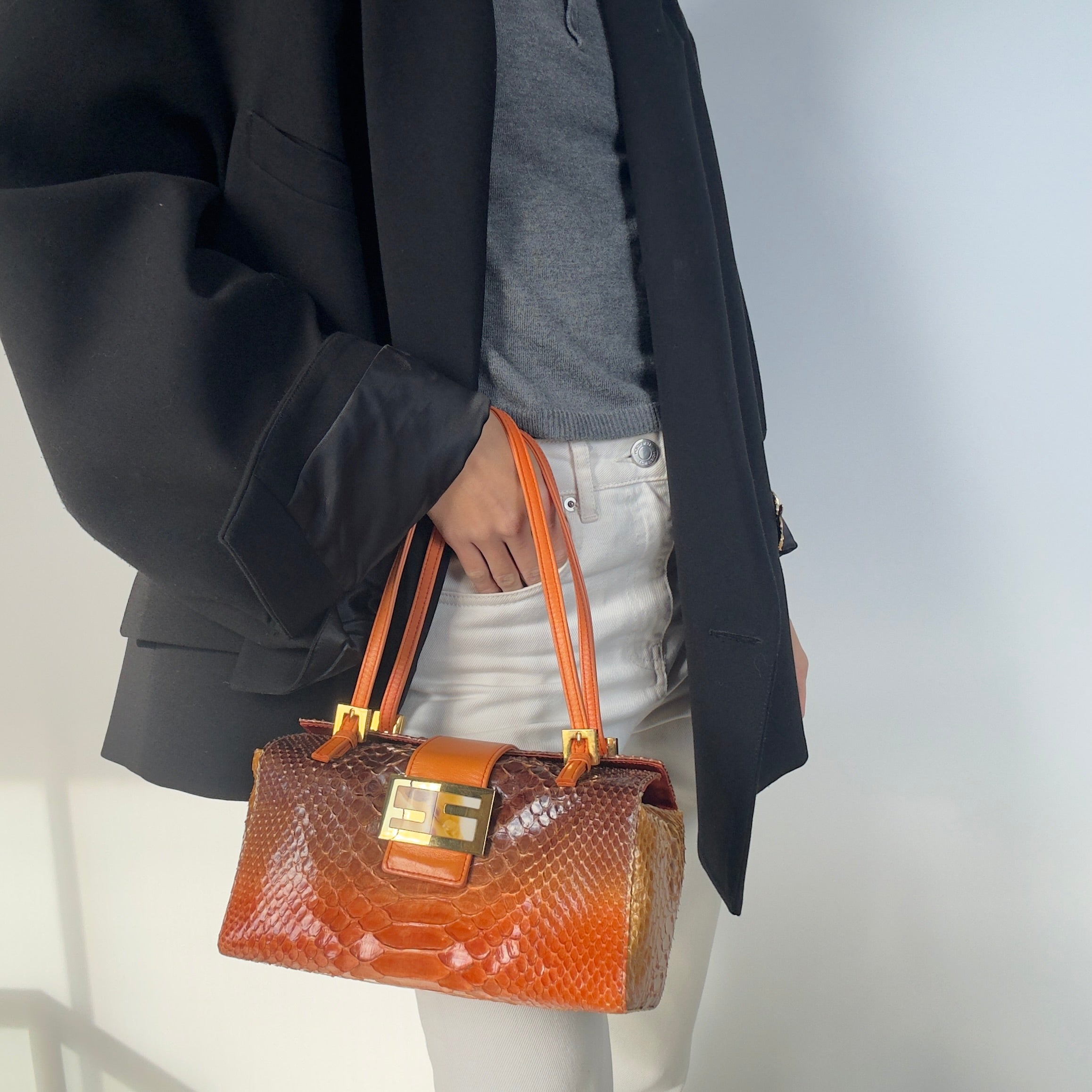 Rare Vintage Fendi Python Bento Box - Queen May