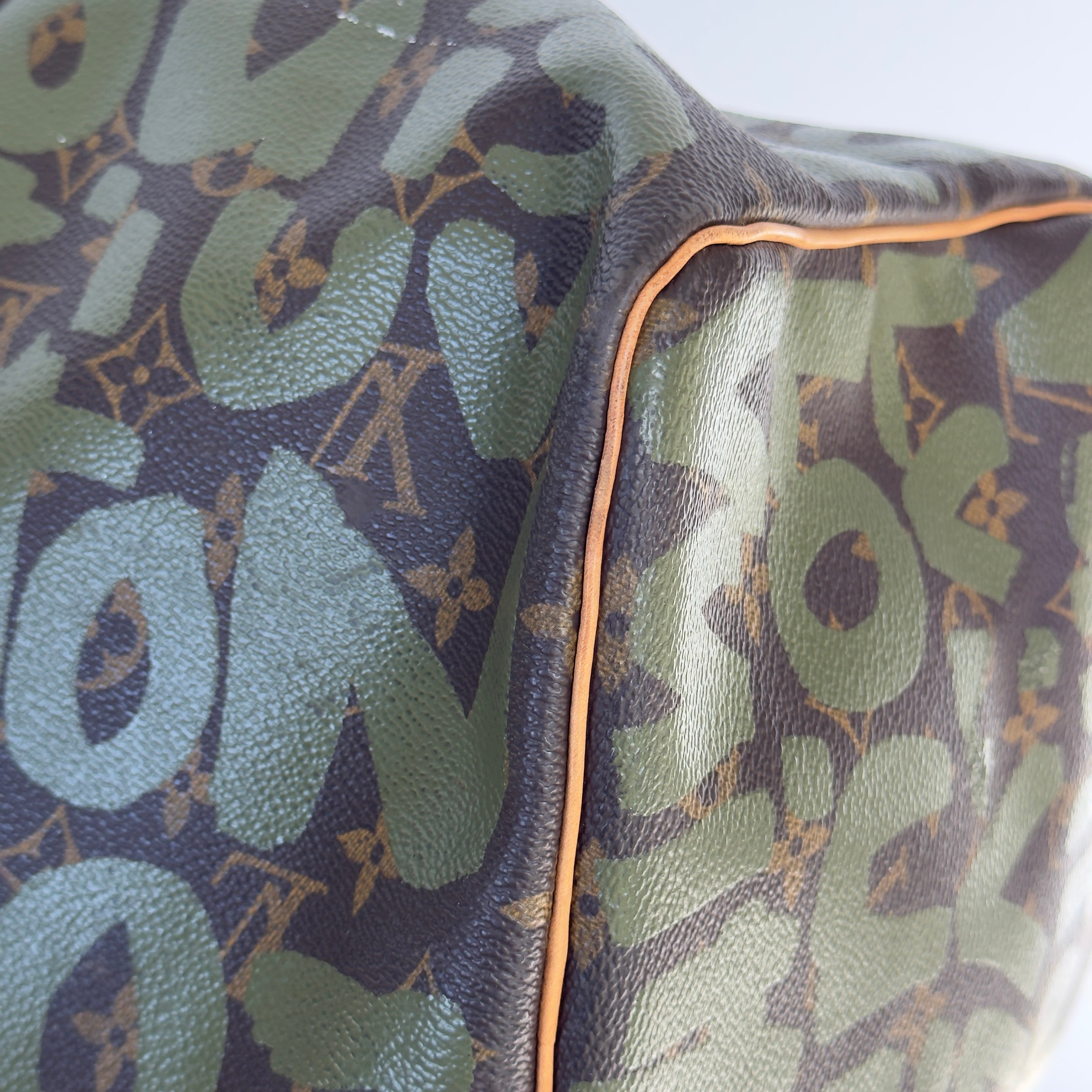 Louis Vuitton Stephen Sprouse Monogram Graffiti Keepall 50 Dark Green - Queen May