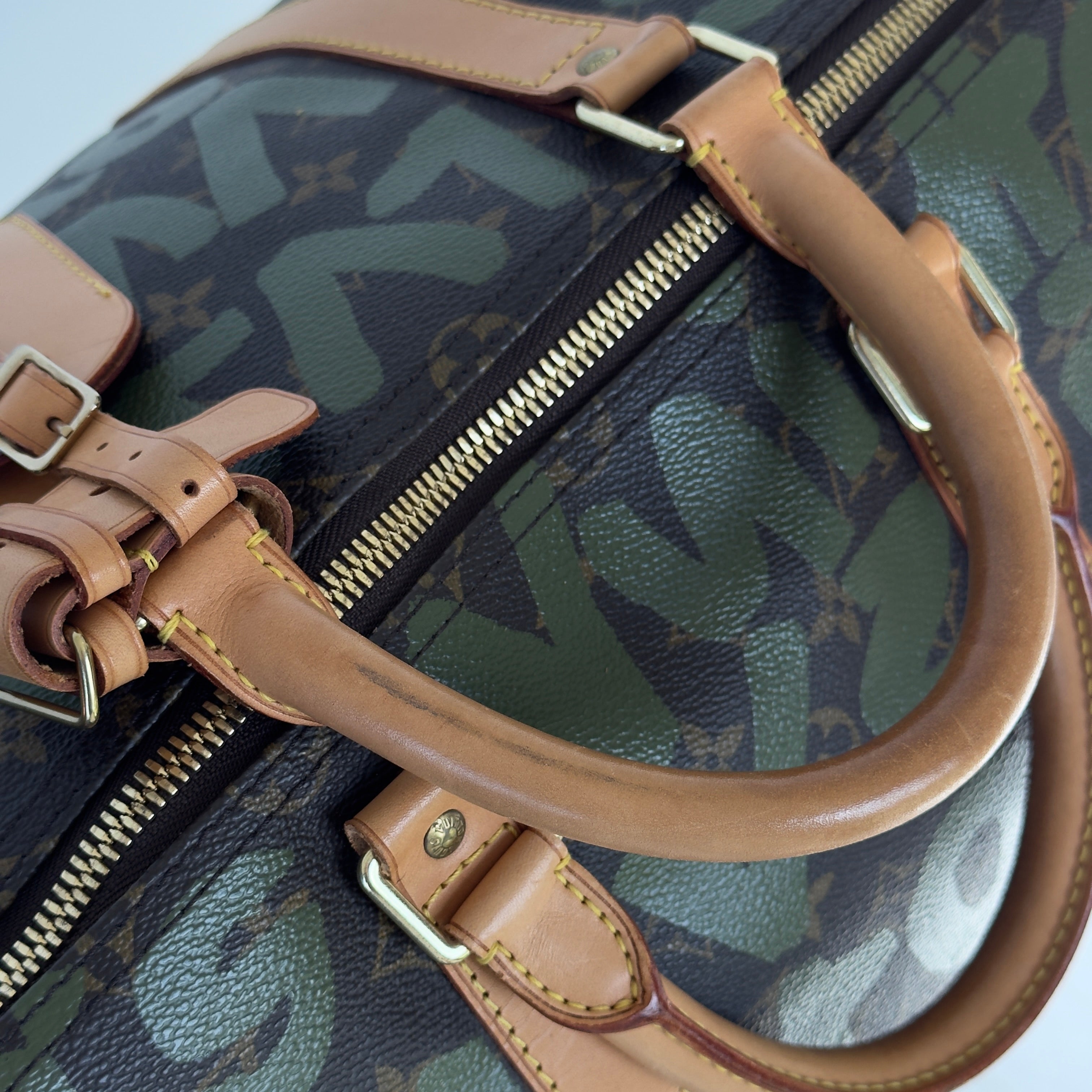 Louis Vuitton Stephen Sprouse Monogram Graffiti Keepall 50 Dark Green - Queen May