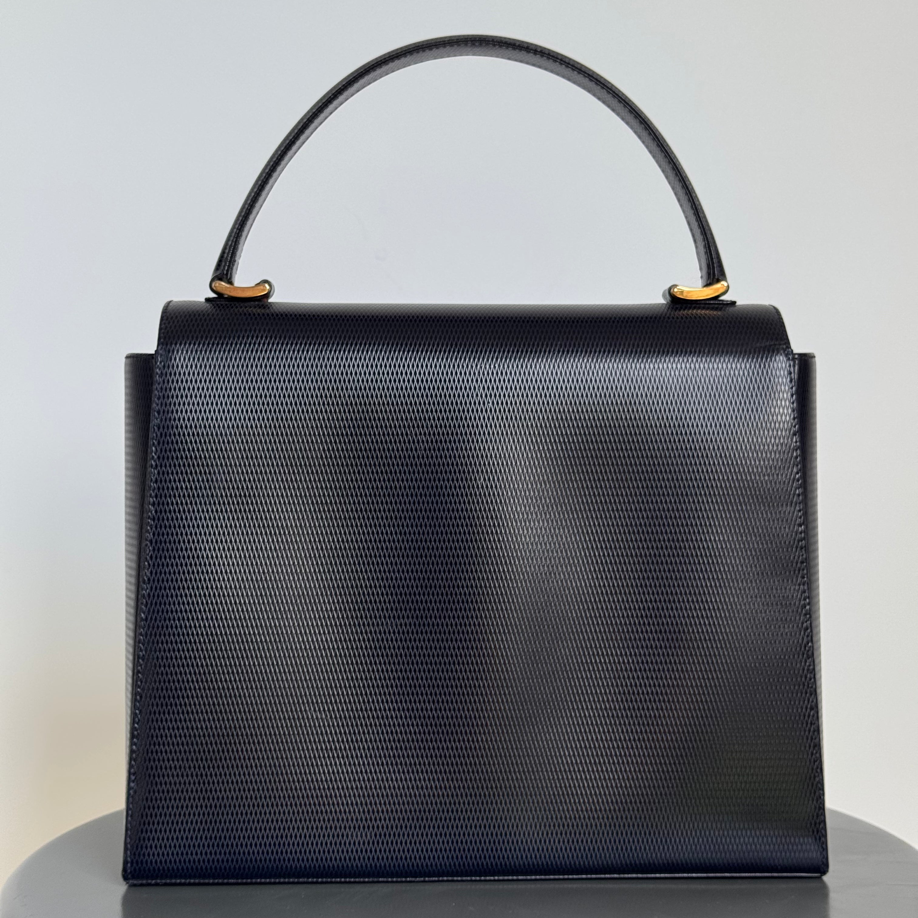 Vintage Yves Saint Laurent Top Handle Navy - Queen May