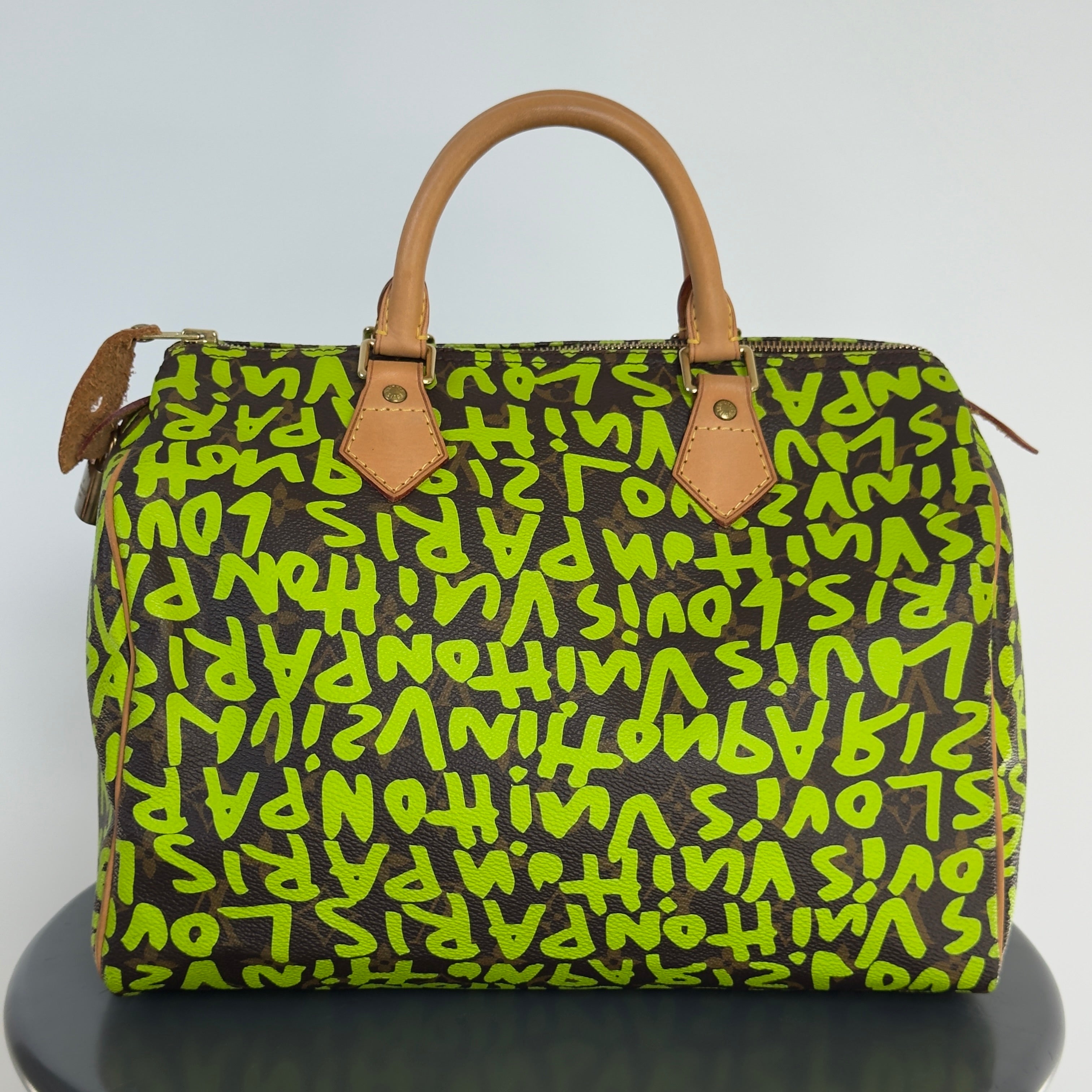 Louis Vuitton Monogram Graffiti Speedy 30 Stephen Sprouse Neon Green - Queen May