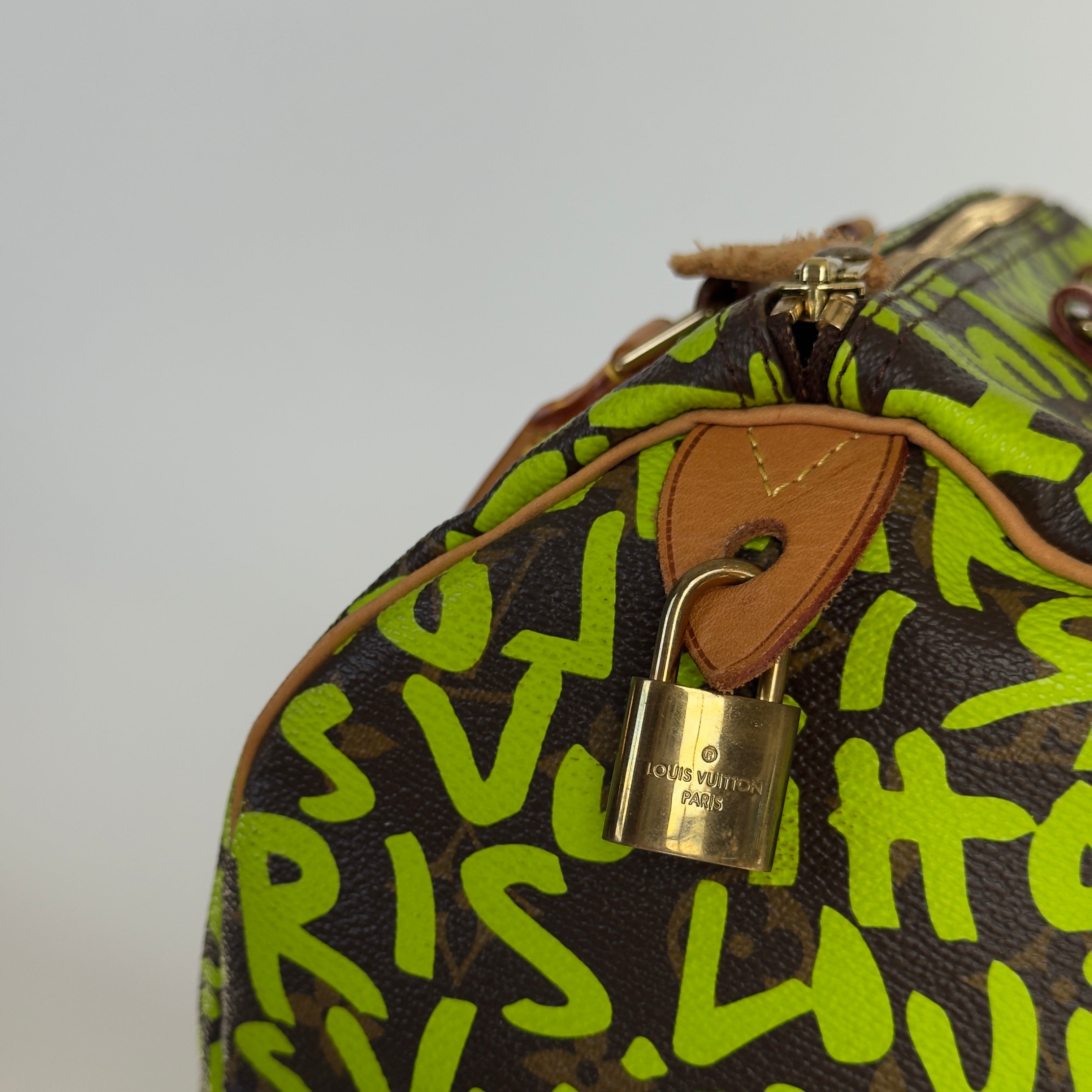 Louis Vuitton Monogram Graffiti Speedy 30 Stephen Sprouse Neon Green - Queen May