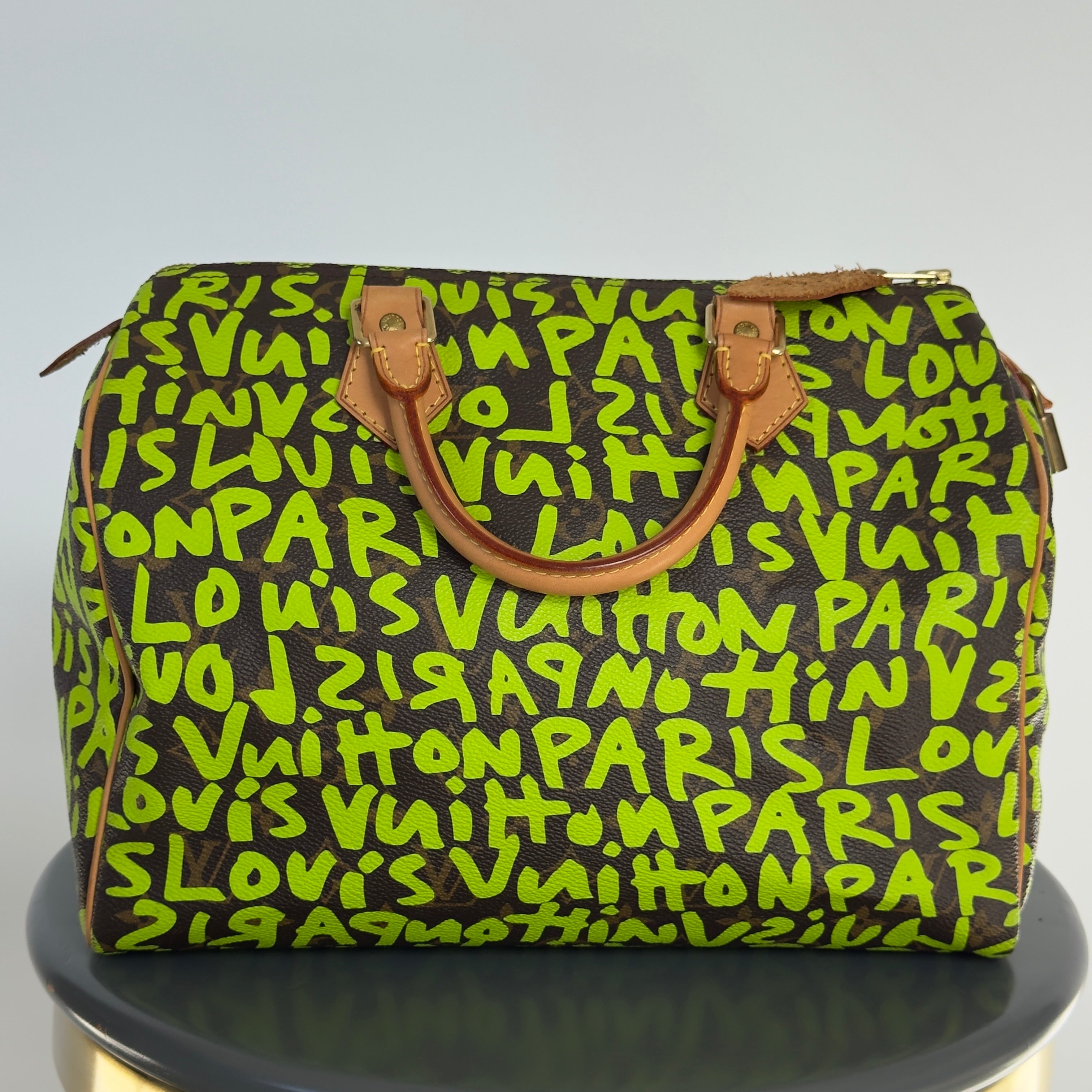 Louis Vuitton Monogram Graffiti Speedy 30 Stephen Sprouse Neon Green - Queen May