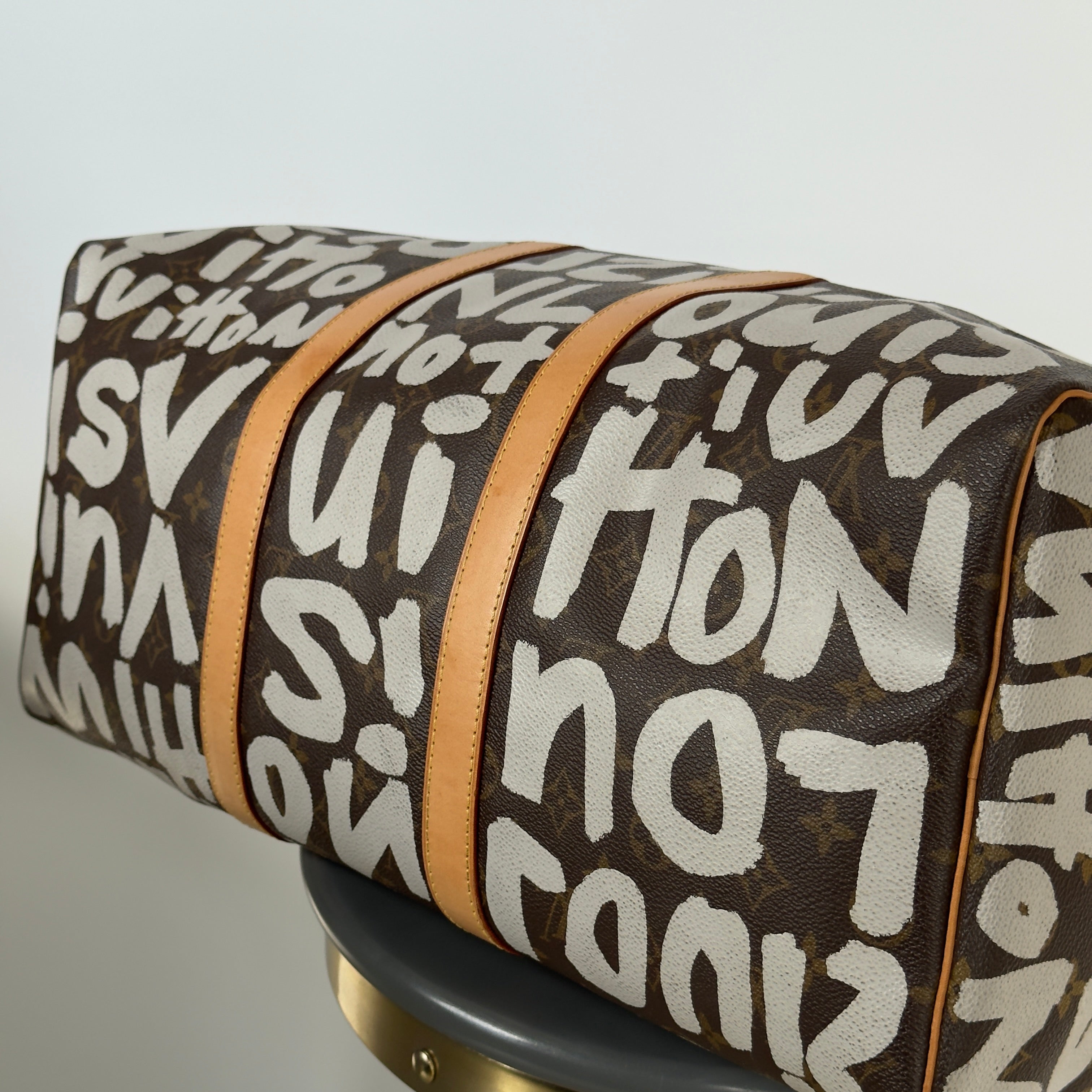 Louis Vuitton Monogram Canvas Keepall Stephen Sprouse Graffiti 50 White - Queen May