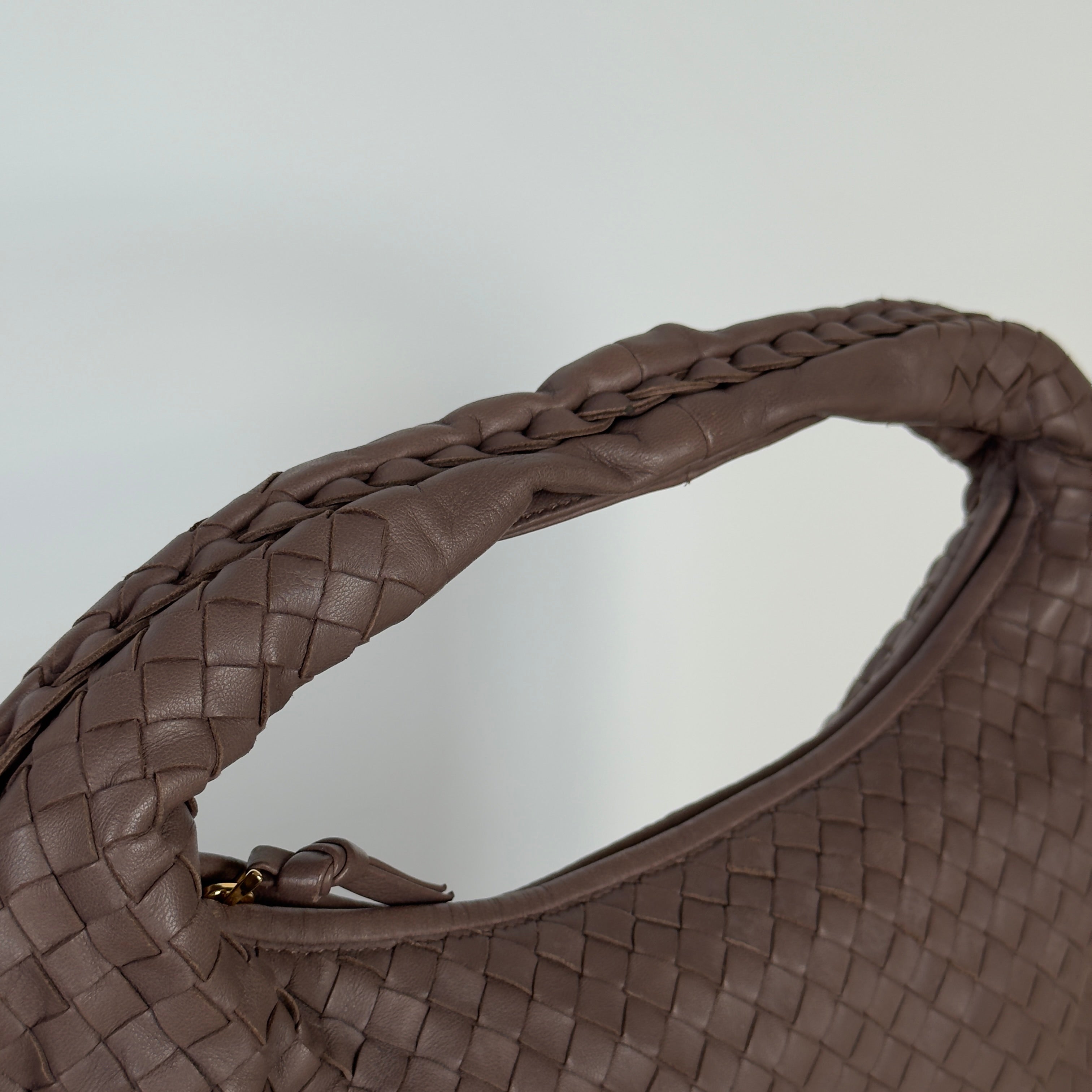 Bottega Veneta Intrecciato Hobo Brown - Queen May