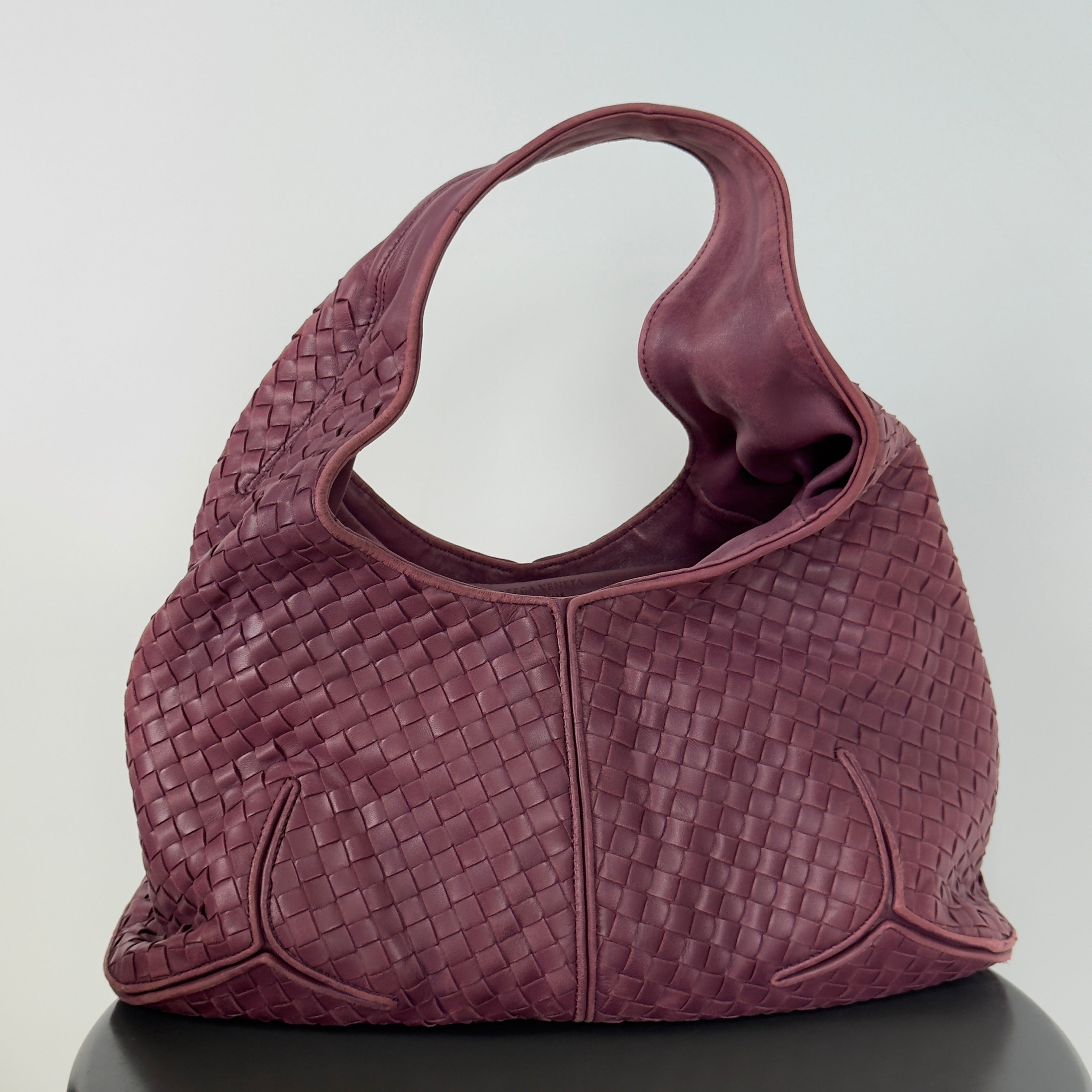 Bottega Veneta Intrecciato Hobo Maroon - Queen May