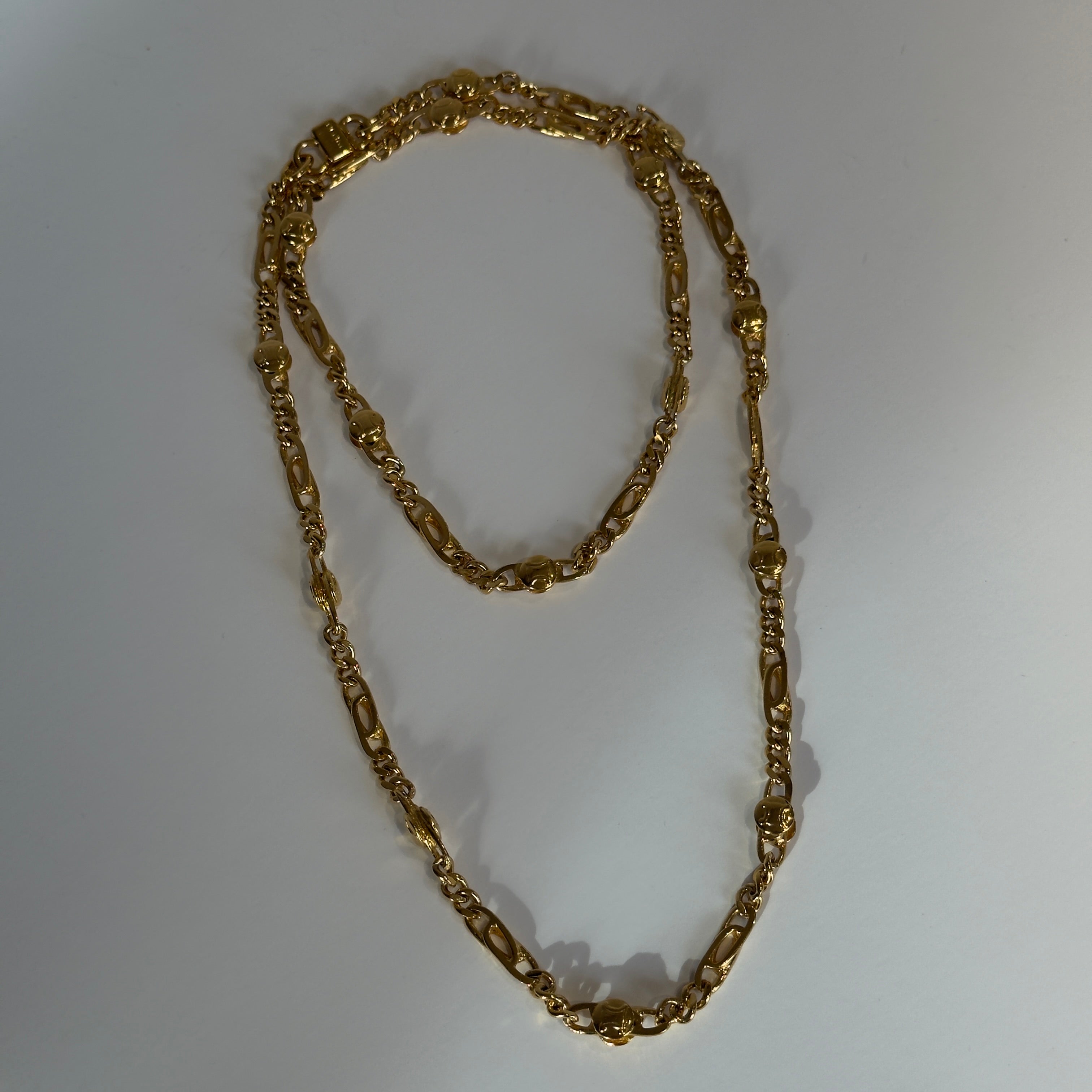 Celine Triomphe Gold-Tone Chain Necklace - Queen May