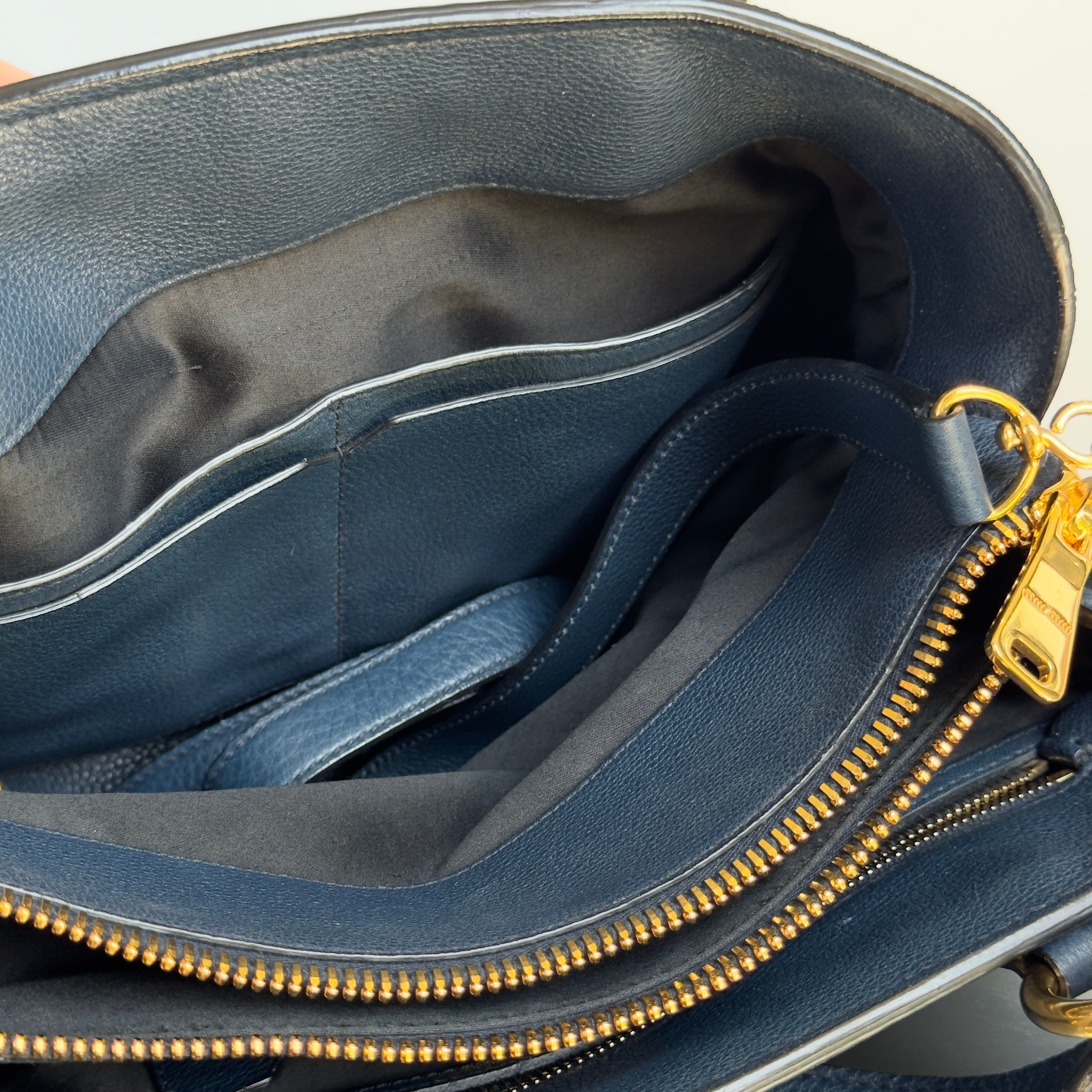 Miu Miu Vitello Caribu Tote - Queen May