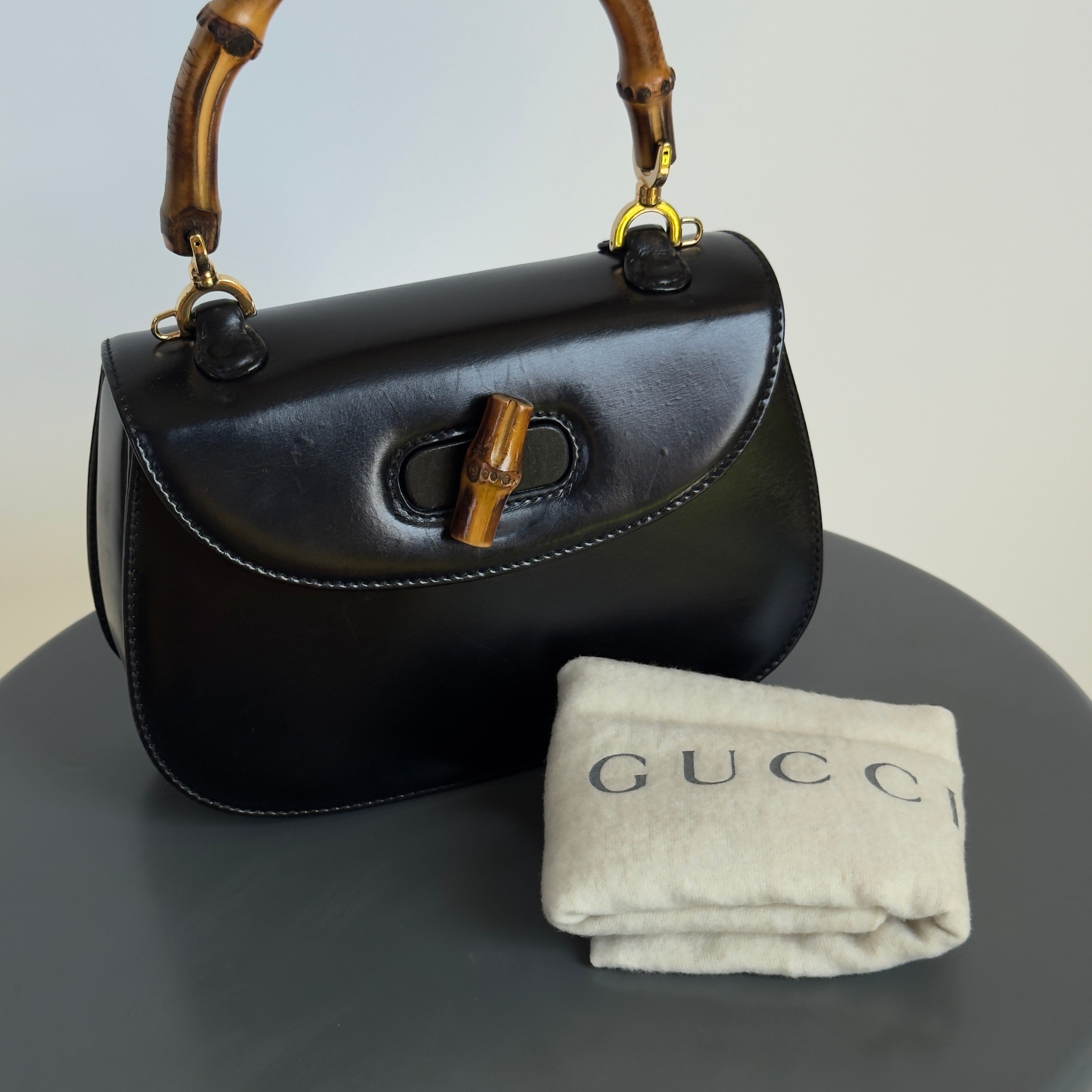 Vintage Gucci Bamboo Top Handle With Mirror - Queen May