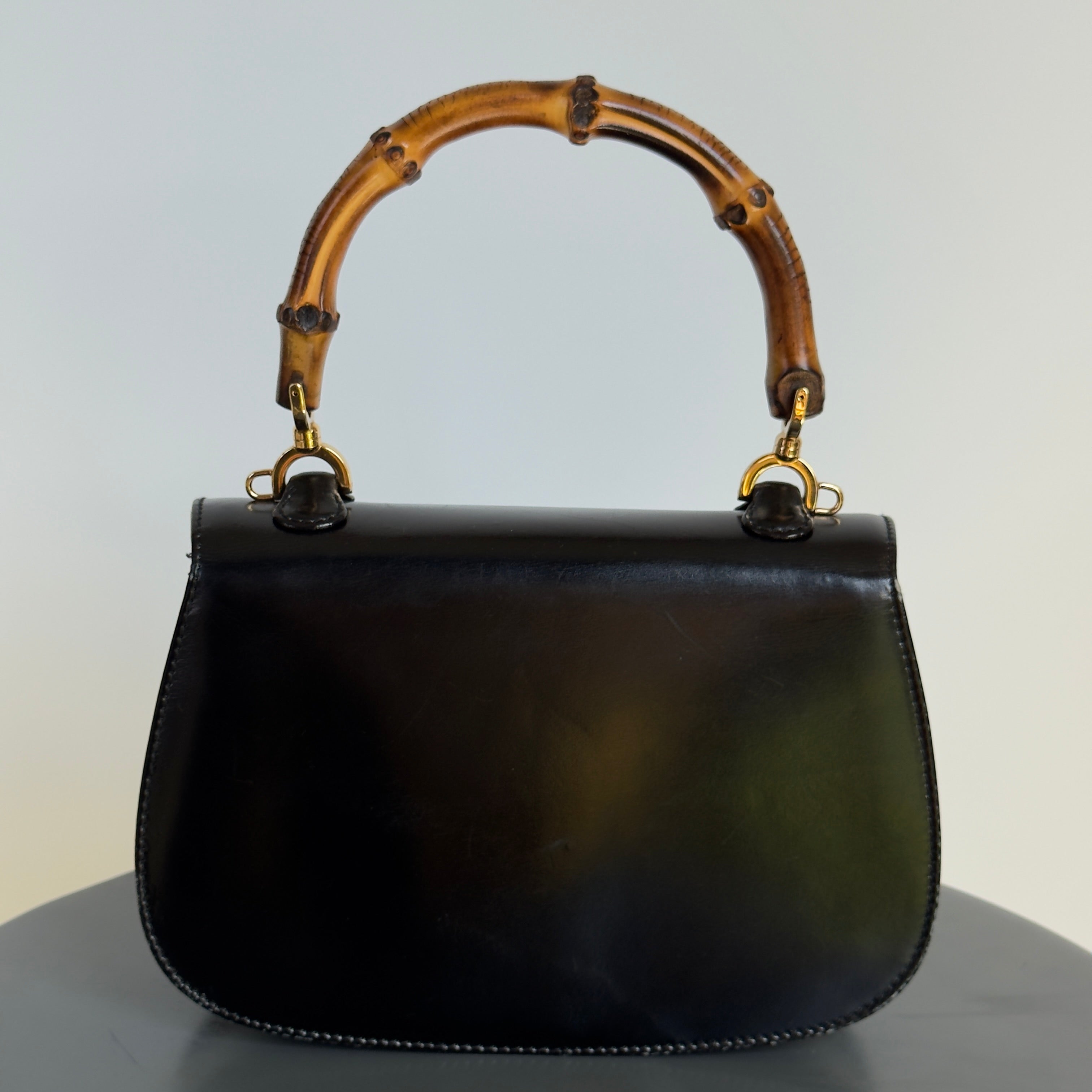 Vintage Gucci Bamboo Top Handle With Mirror - Queen May