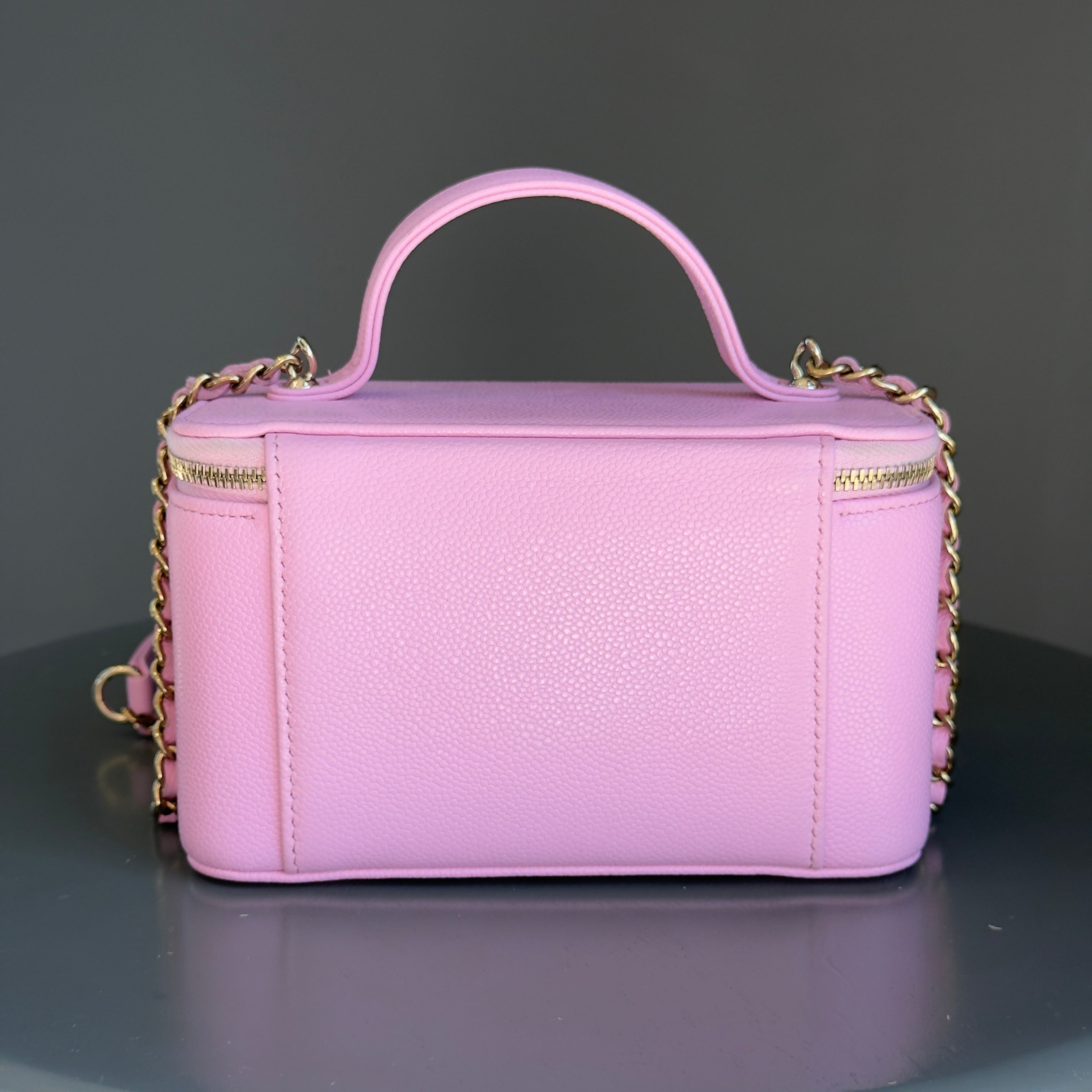 Chanel Business Affinity Top Handle Vanity Case With Chain - Queen May