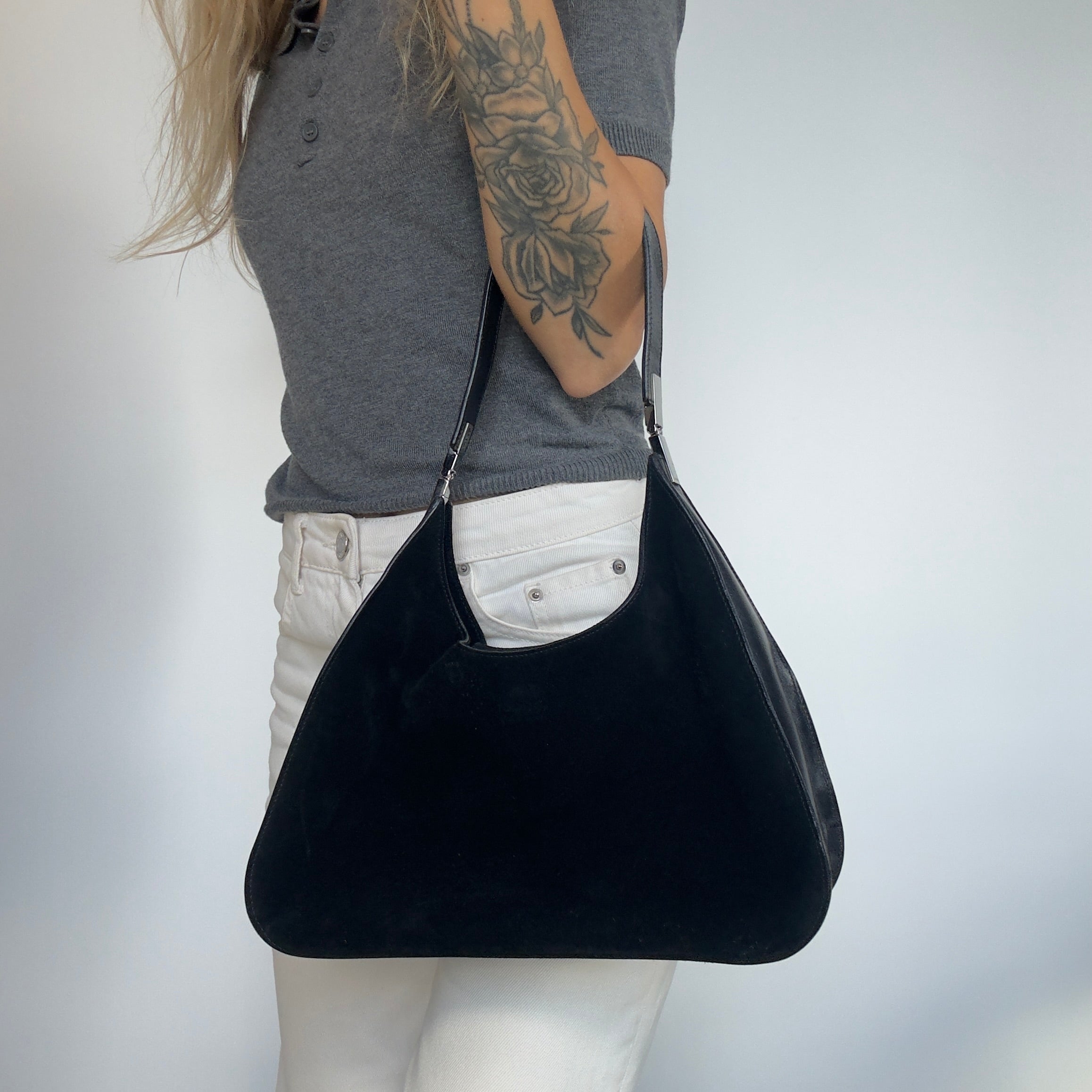 Gucci Black Suede Hobo - Queen May