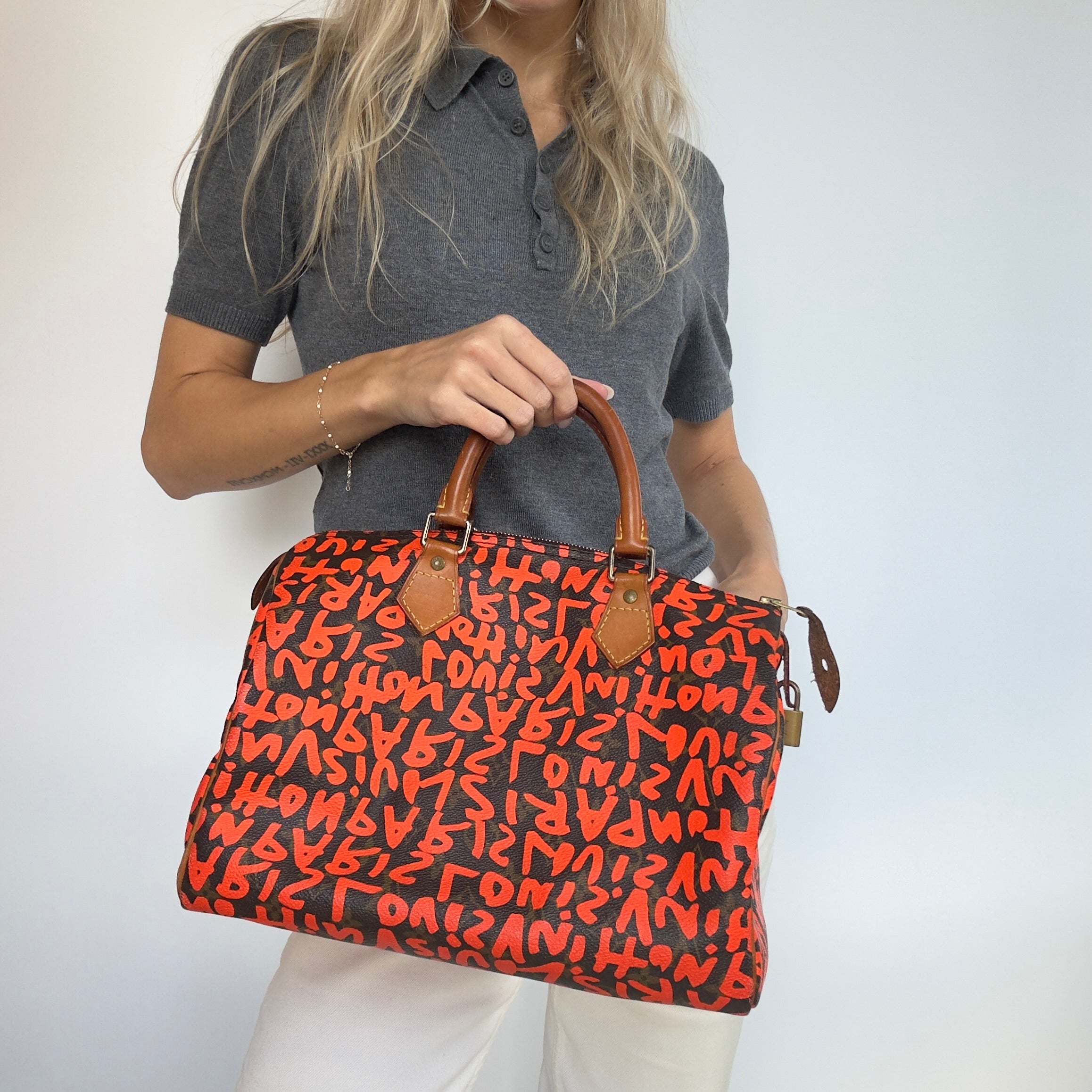 Louis Vuitton Stephen Sprouse Orange Graffiti Speedy 30 - Queen May