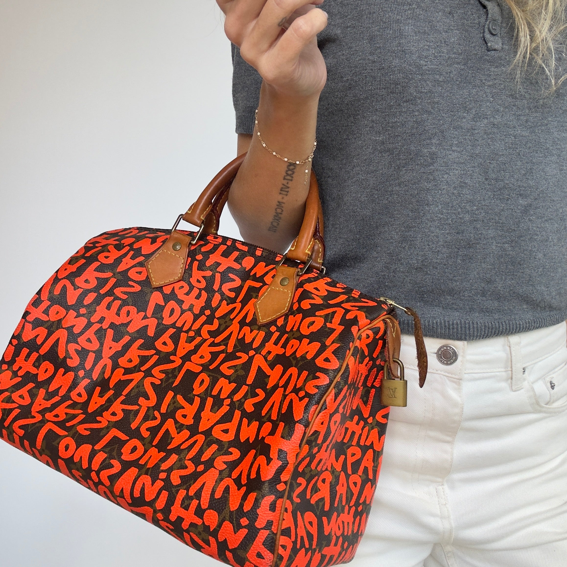 Louis Vuitton Stephen Sprouse Orange Graffiti Speedy 30 - Queen May