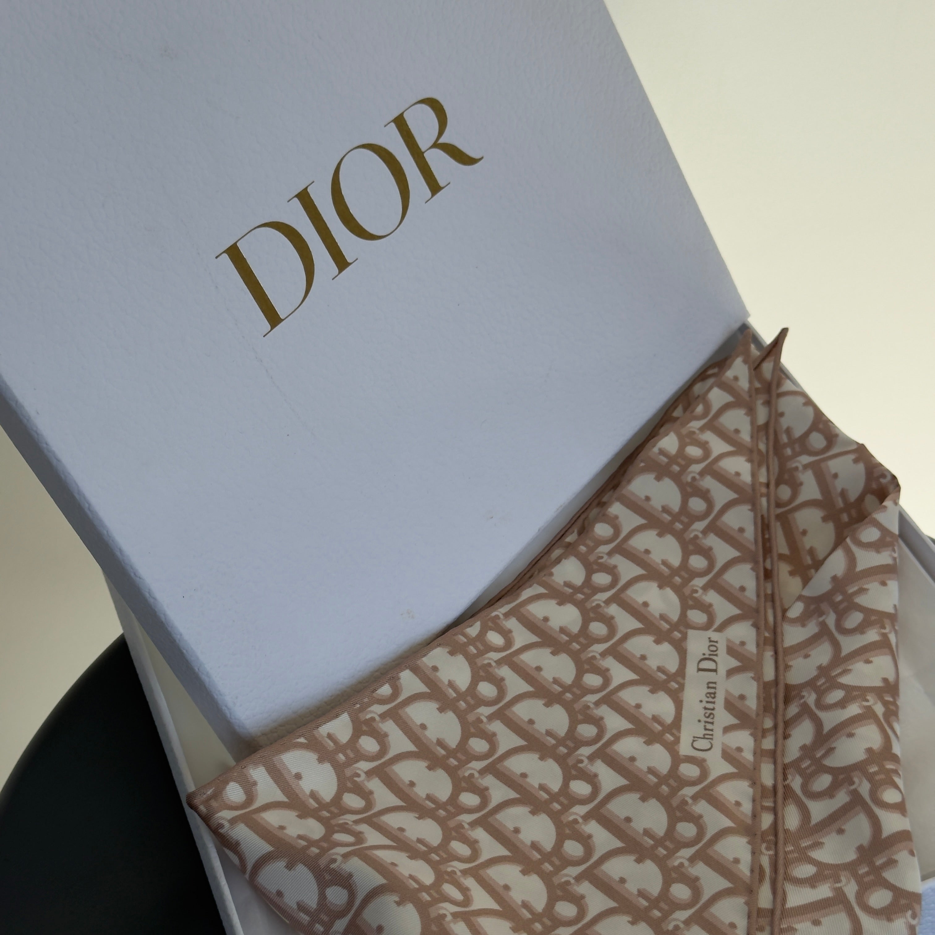 Christian Dior Oblique Silk Scarf Diamond Rose - Queen May