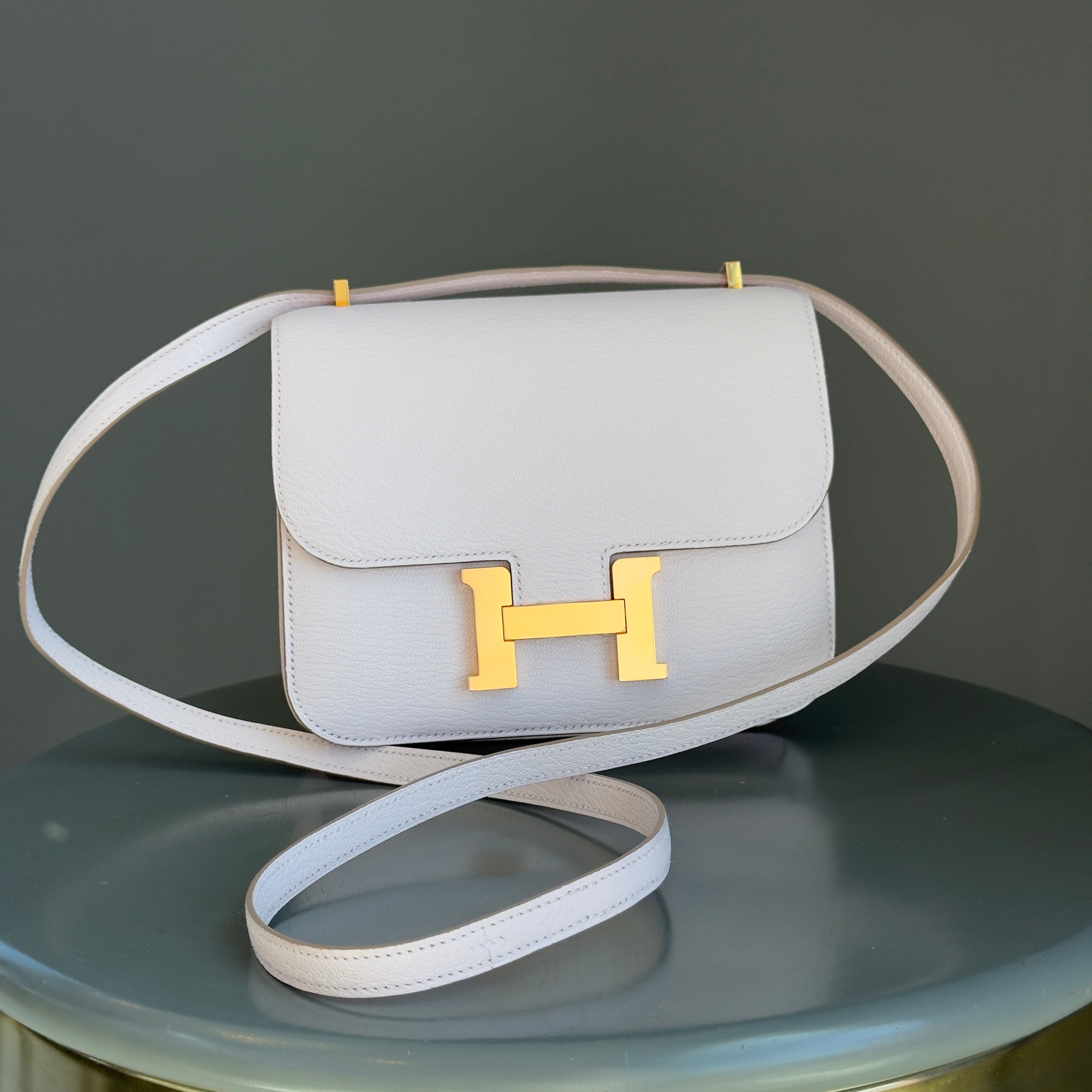 Hermes Chevre Mysore Constance 18 Mauve Pale - Queen May