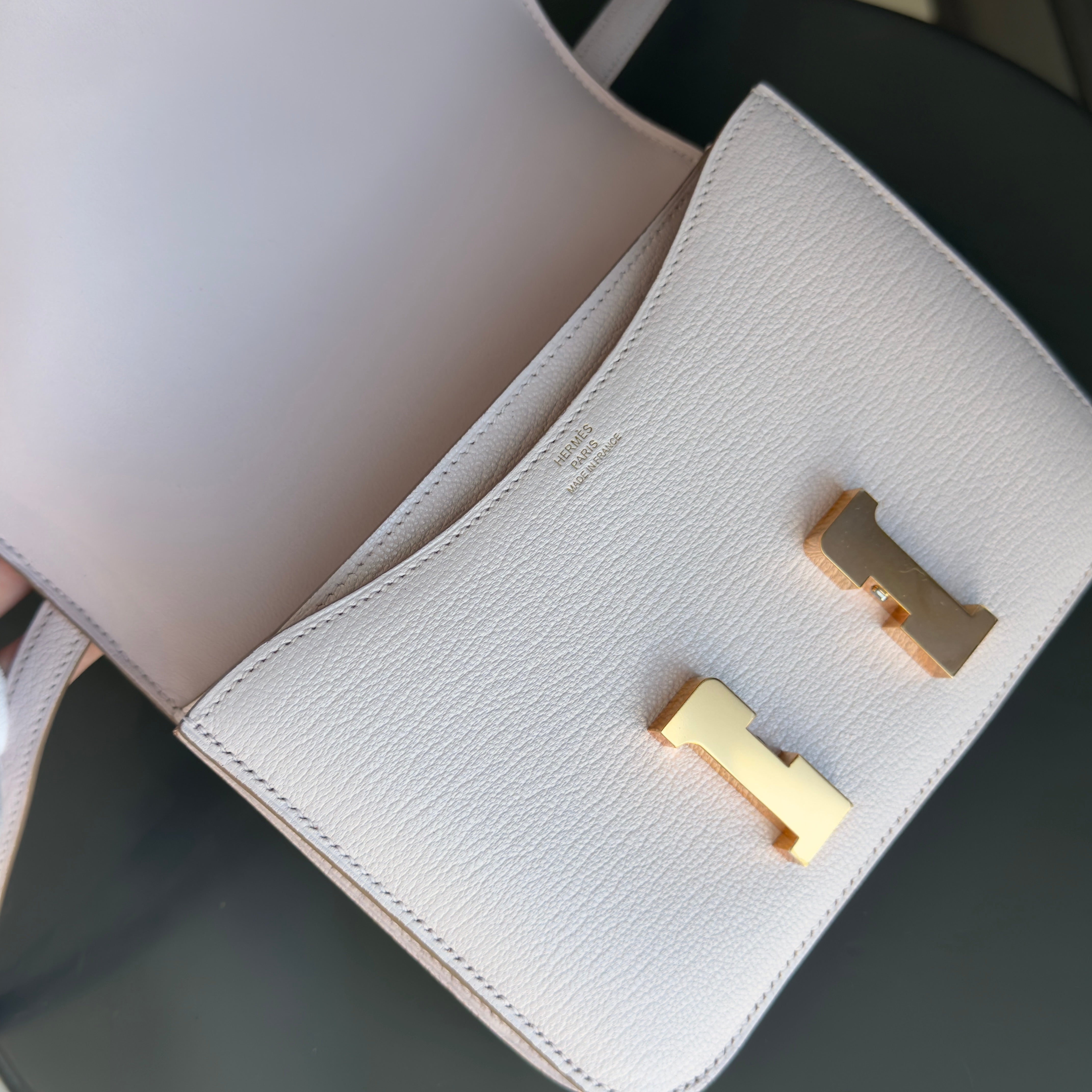 Hermes Chevre Mysore Constance 18 Mauve Pale - Queen May