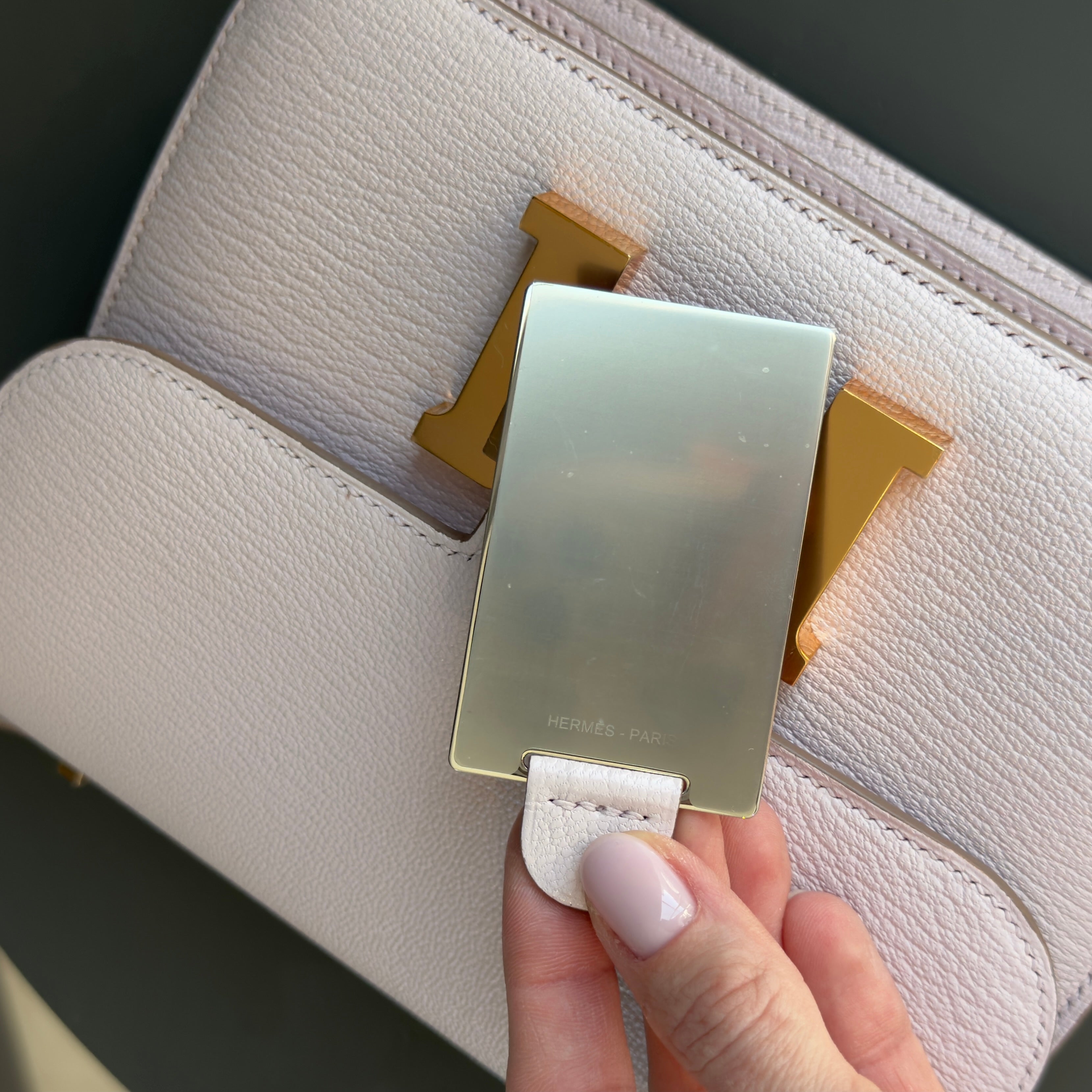 Hermes Chevre Mysore Constance 18 Mauve Pale - Queen May