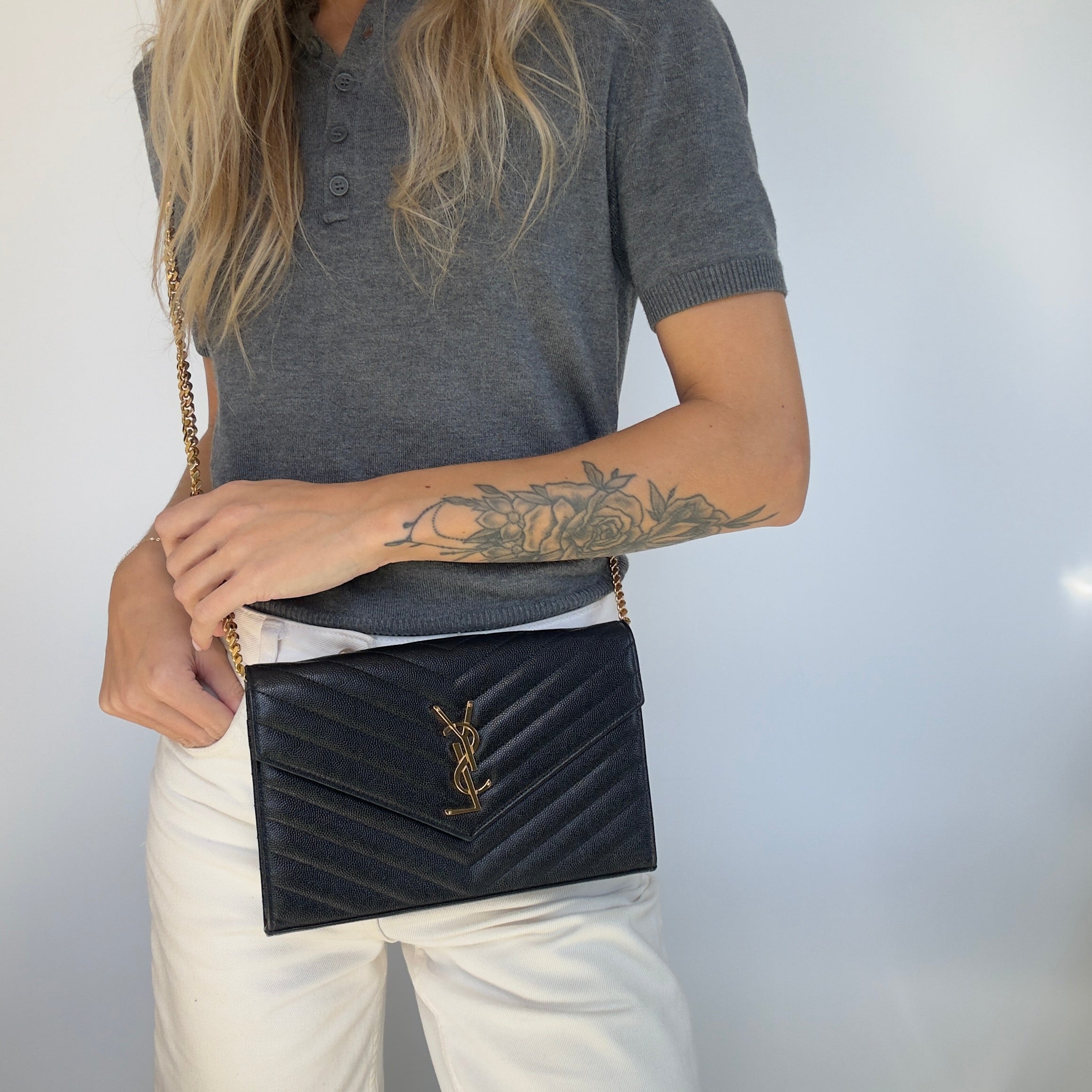 Saint Laurent Chevron Cassandre - Queen May