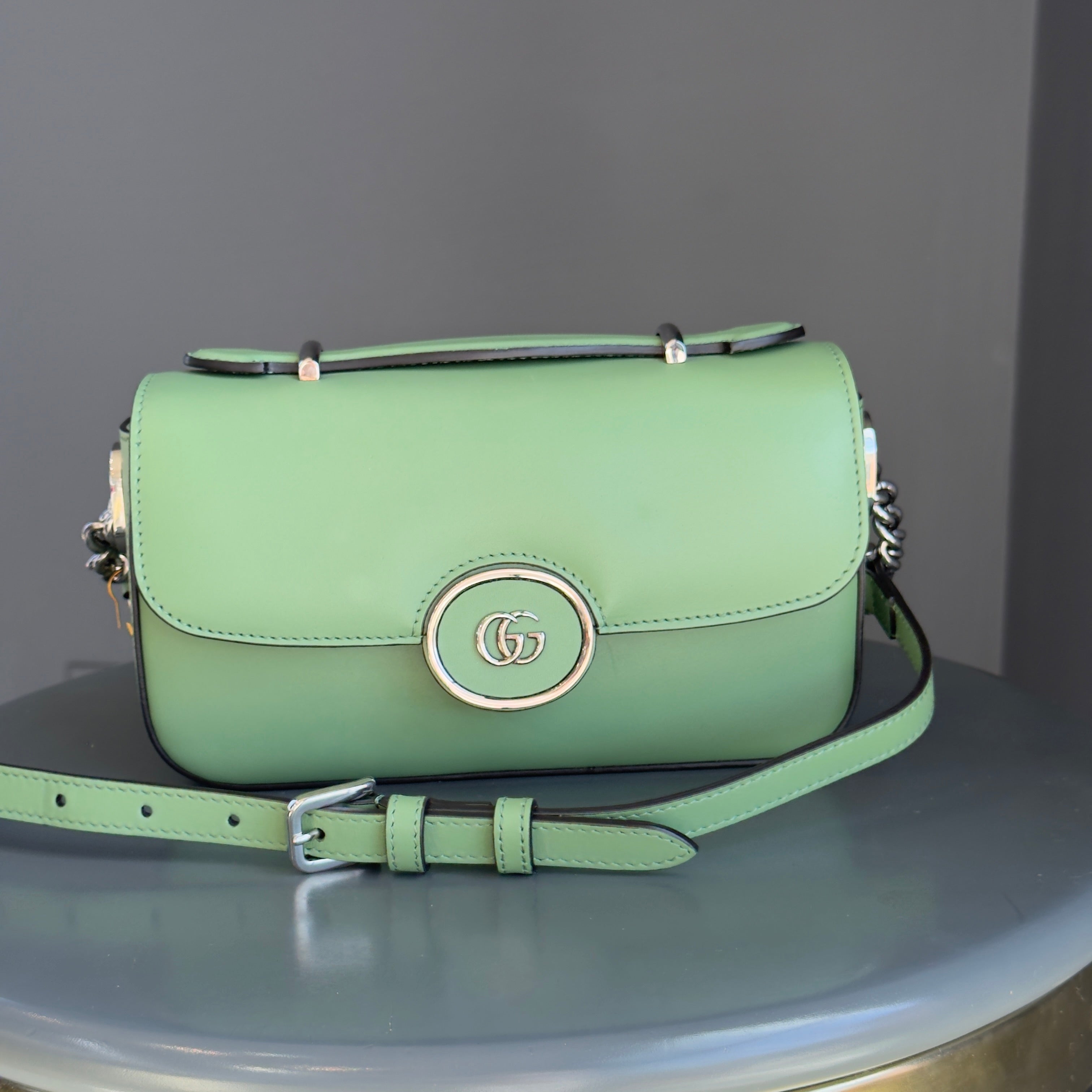 Gucci Petite GG Mini Shoulder Bag--Green - Queen May
