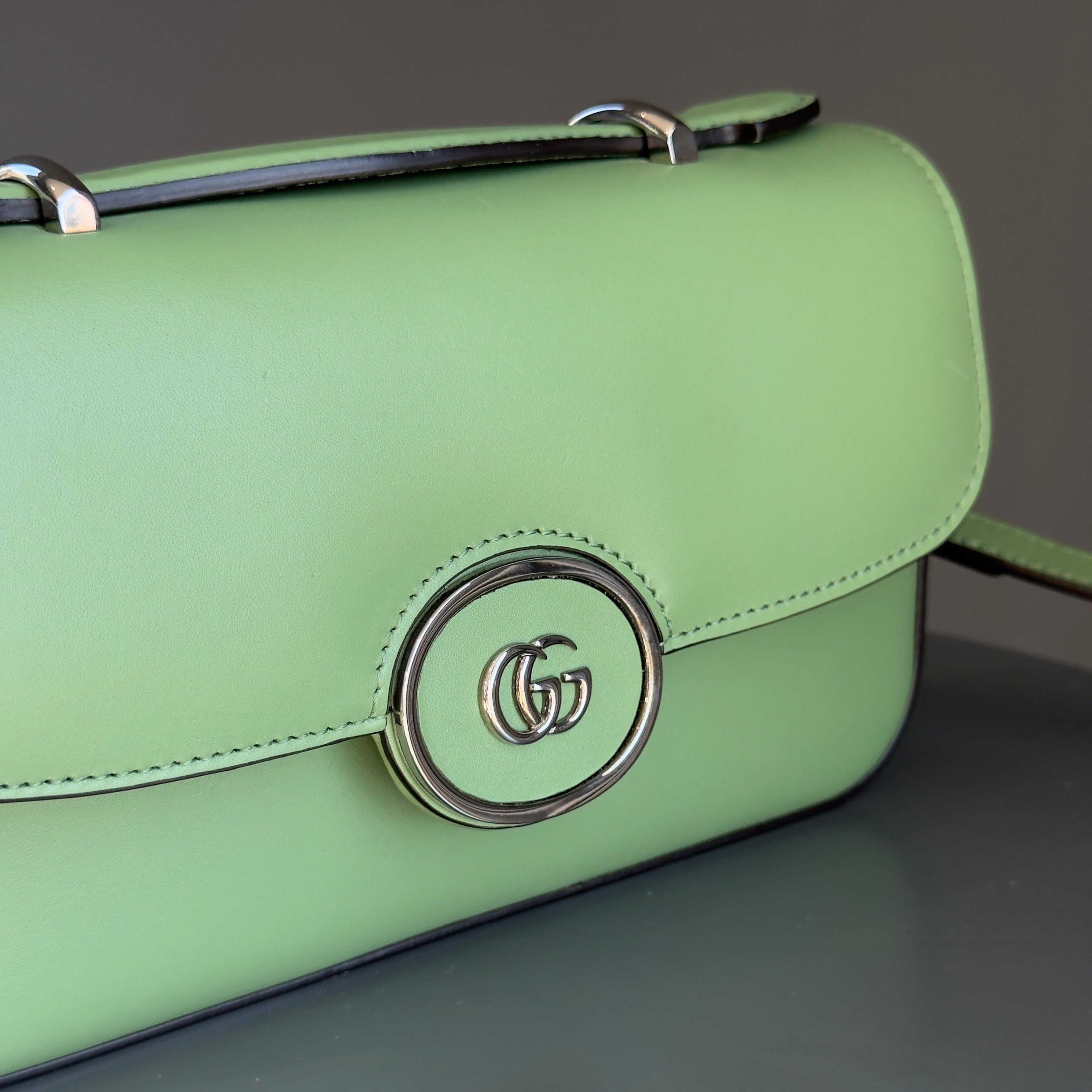 Gucci Petite GG Mini Shoulder Bag--Green - Queen May