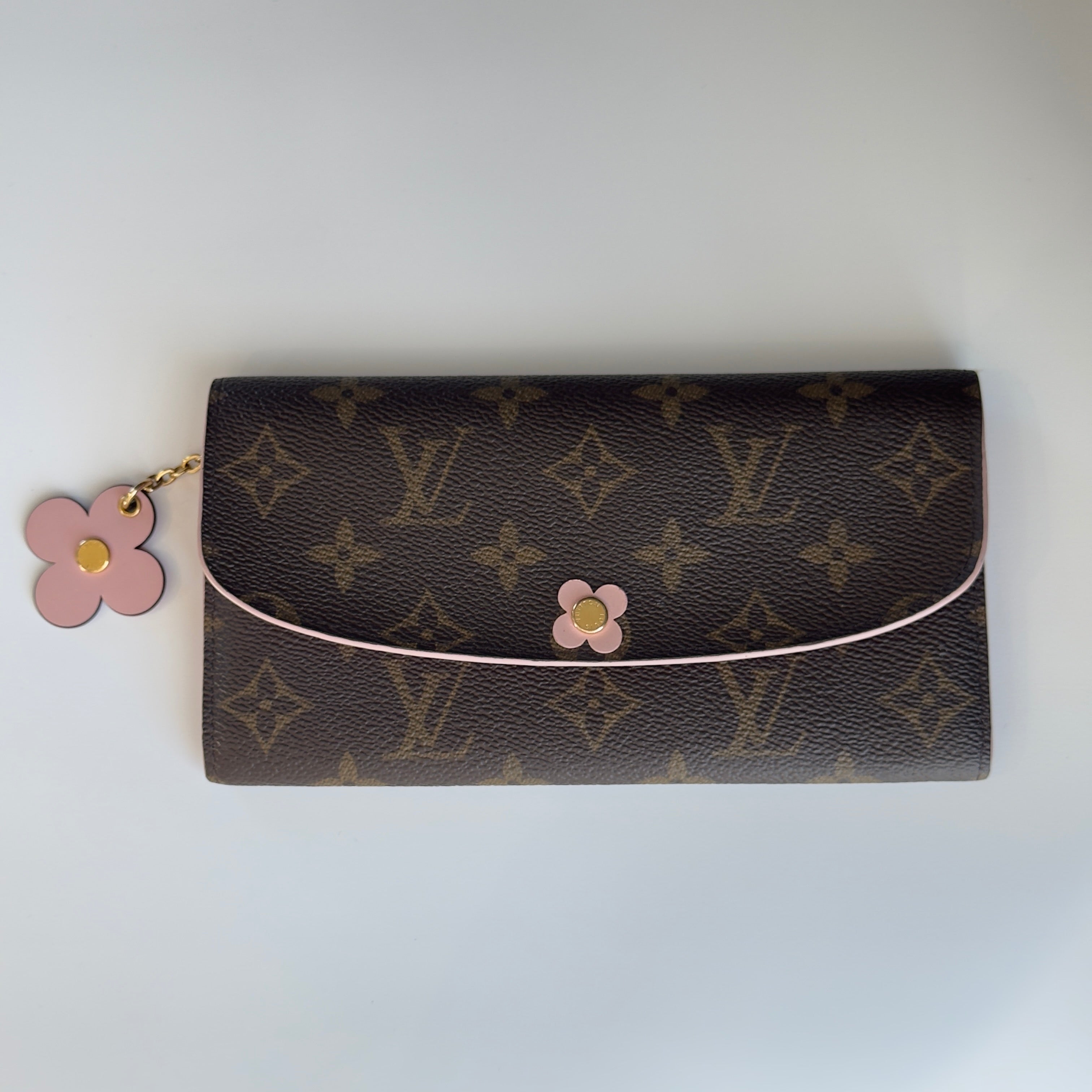 Louis Vuitton Monogram Bloom Flower Emilie Wallet Fuchsia - Queen May