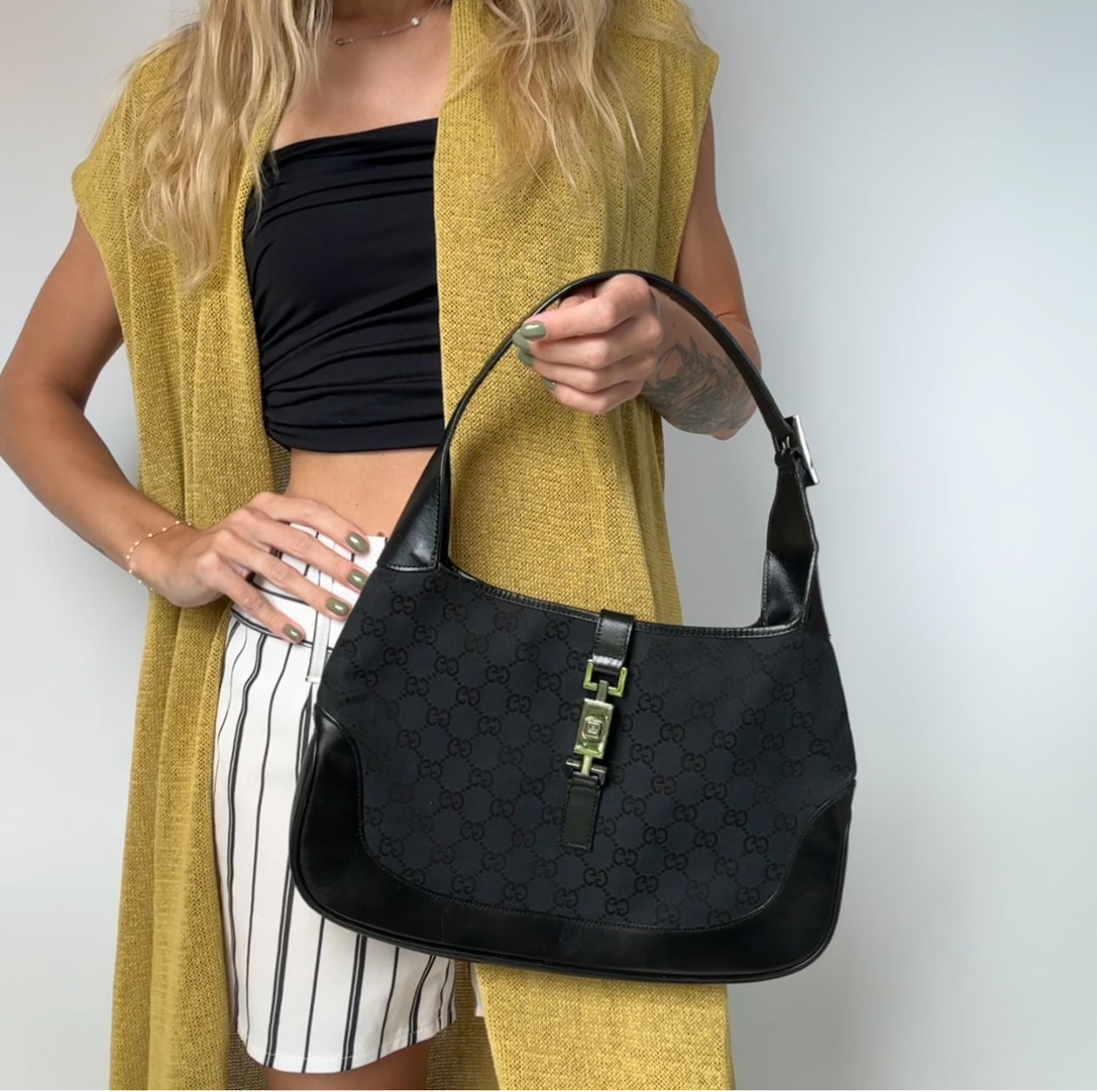 Vintage Gucci GG Monogram Jackie Bag - Queen May
