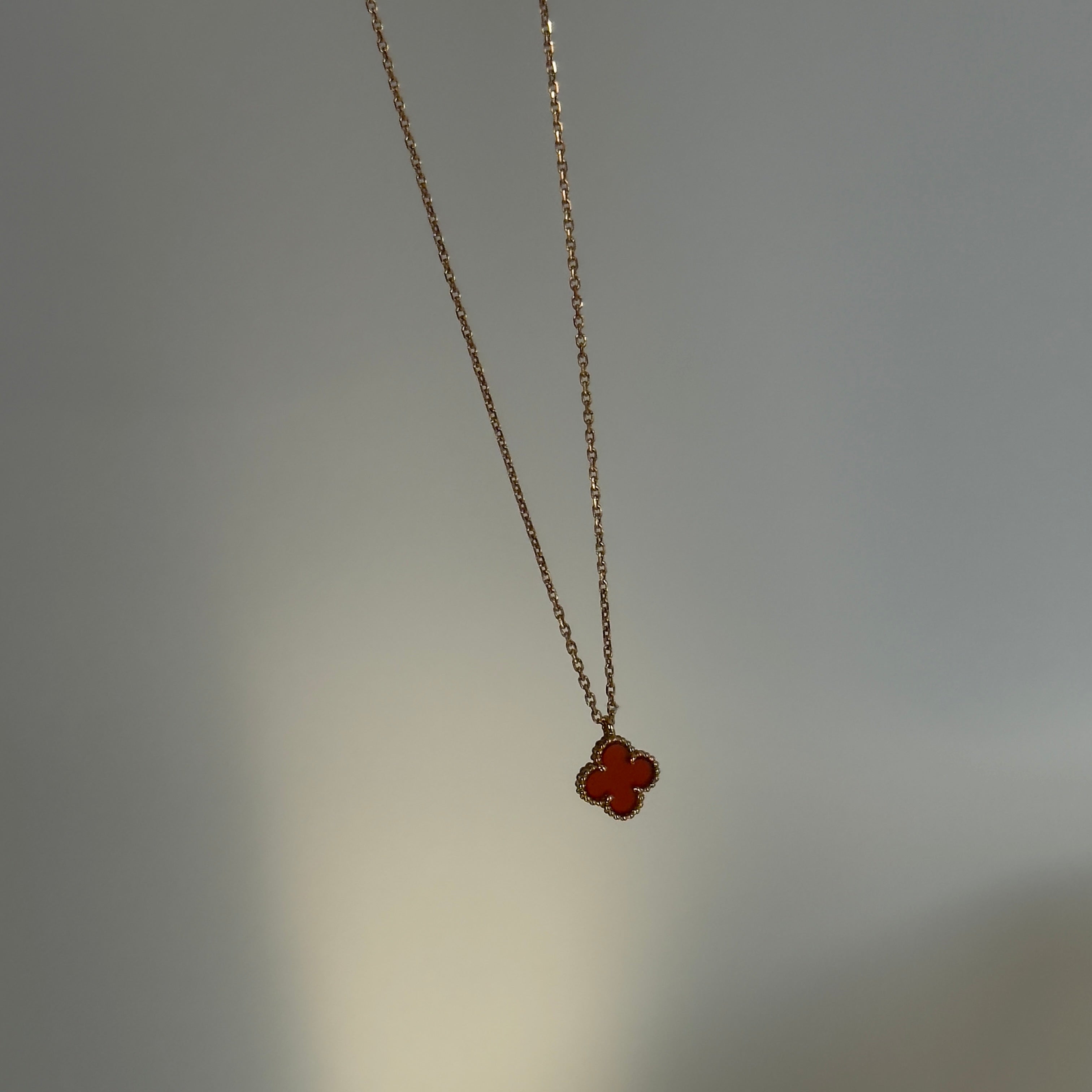 Van Cleef & Arpels Sweet Carnelian Alhambra Pendant 18k rose gold - Queen May