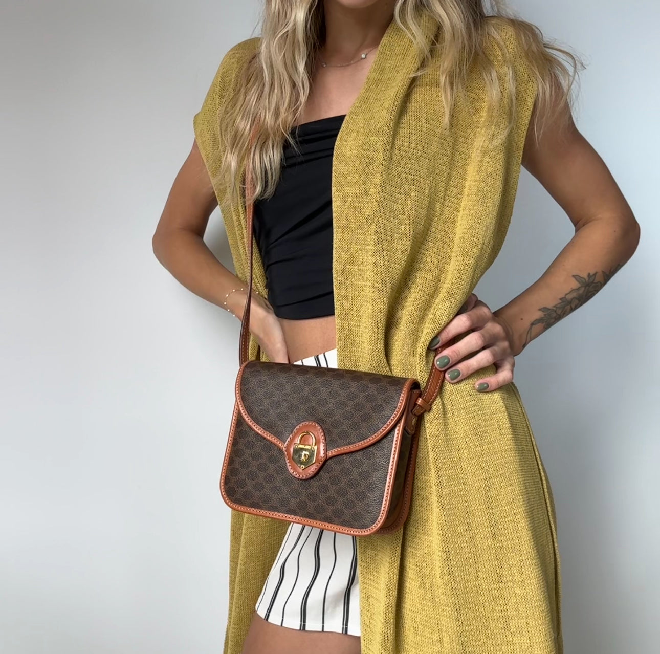 Vintage Celine Macadam Crossbody - Queen May