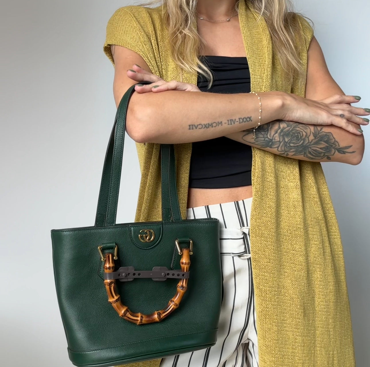 Gucci Diana Leather Tote Bag - Queen May